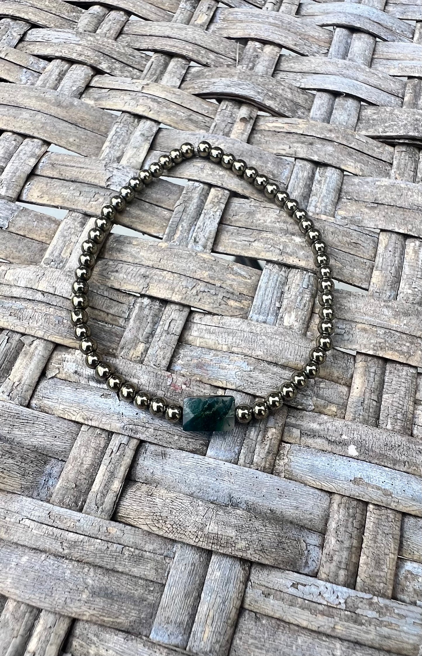 Mini Moss Agate Power Bracelet
