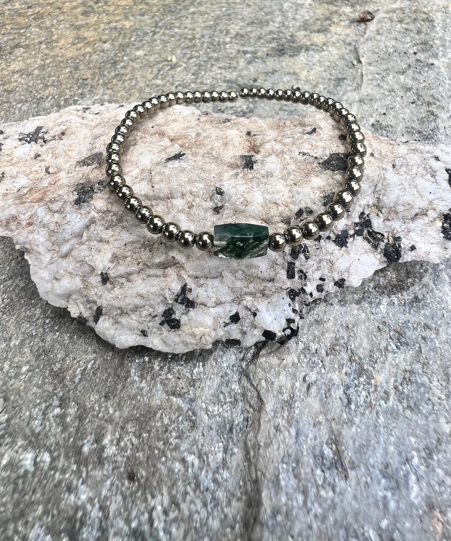 Mini Moss Agate Power Bracelet