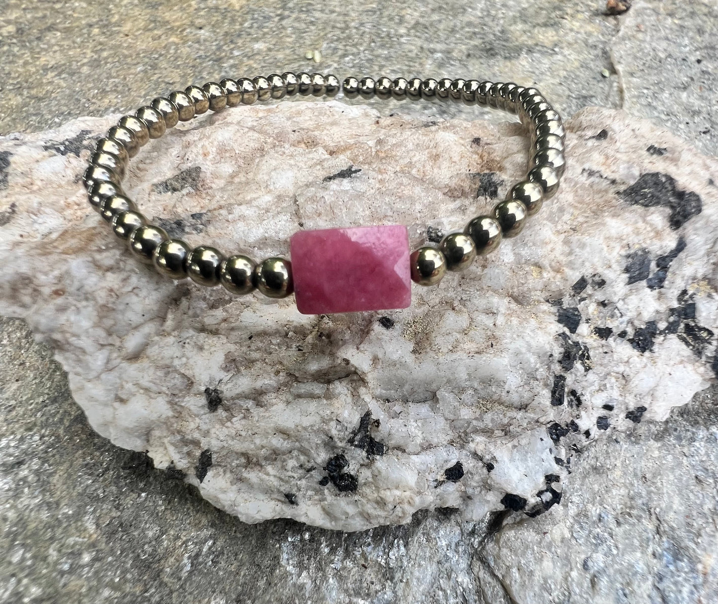 Mini Rhodonite Power Bracelet