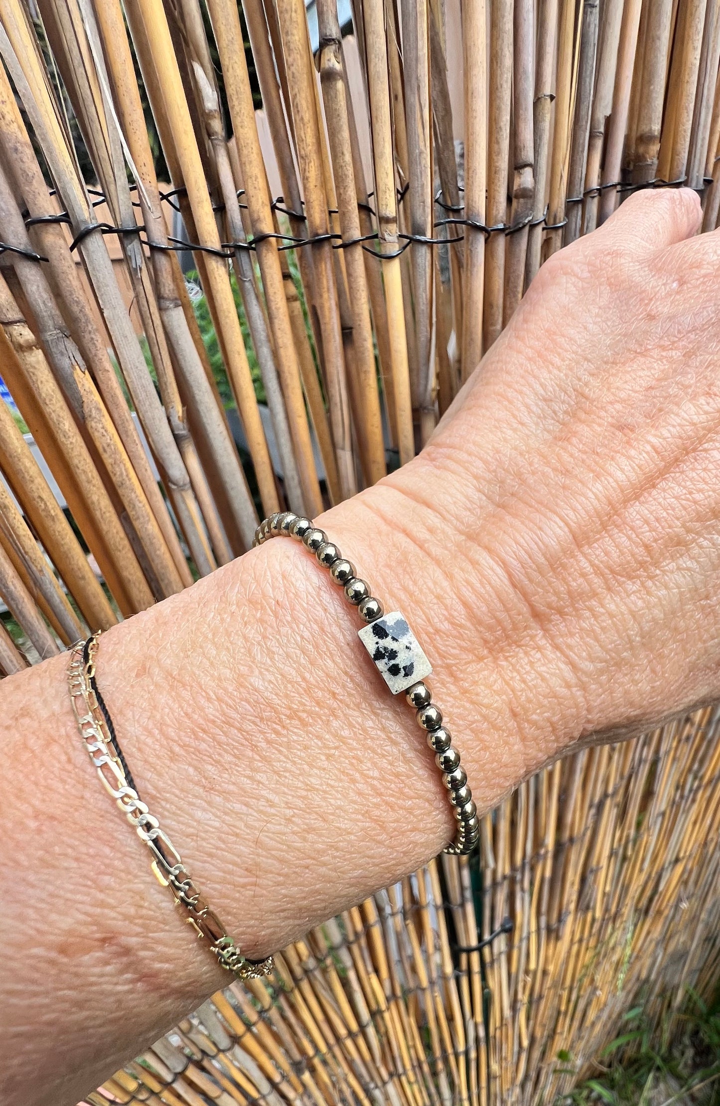Mini Dalmatian Jasper Power Bracelet