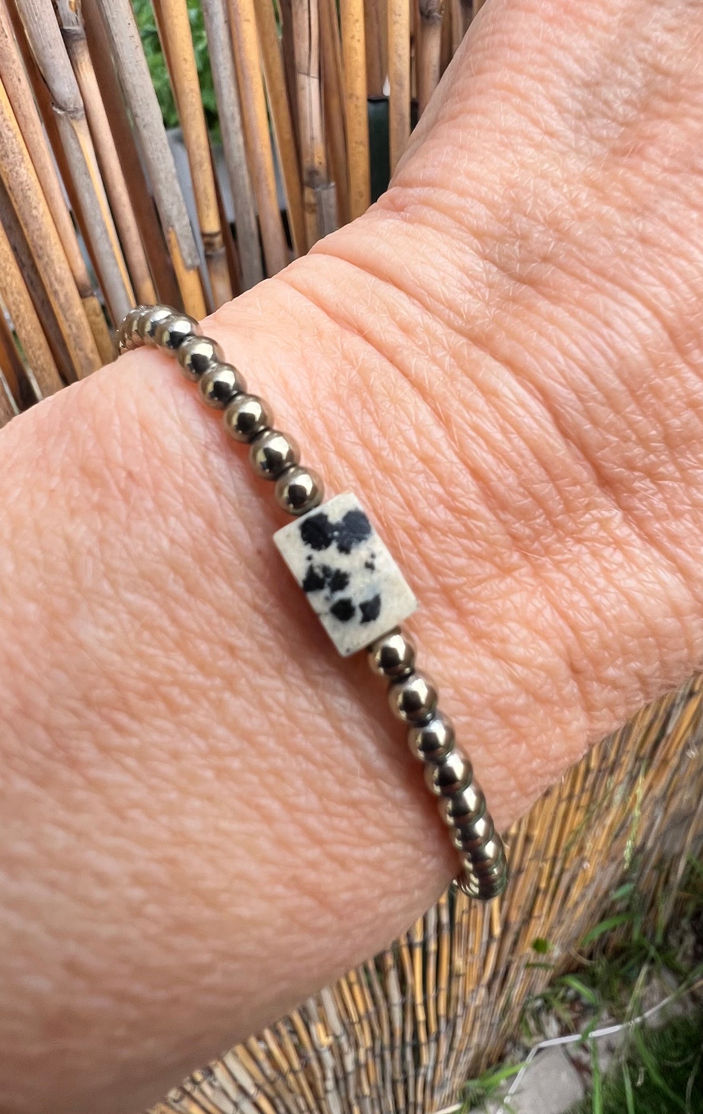 Mini Dalmatian Jasper Power Bracelet