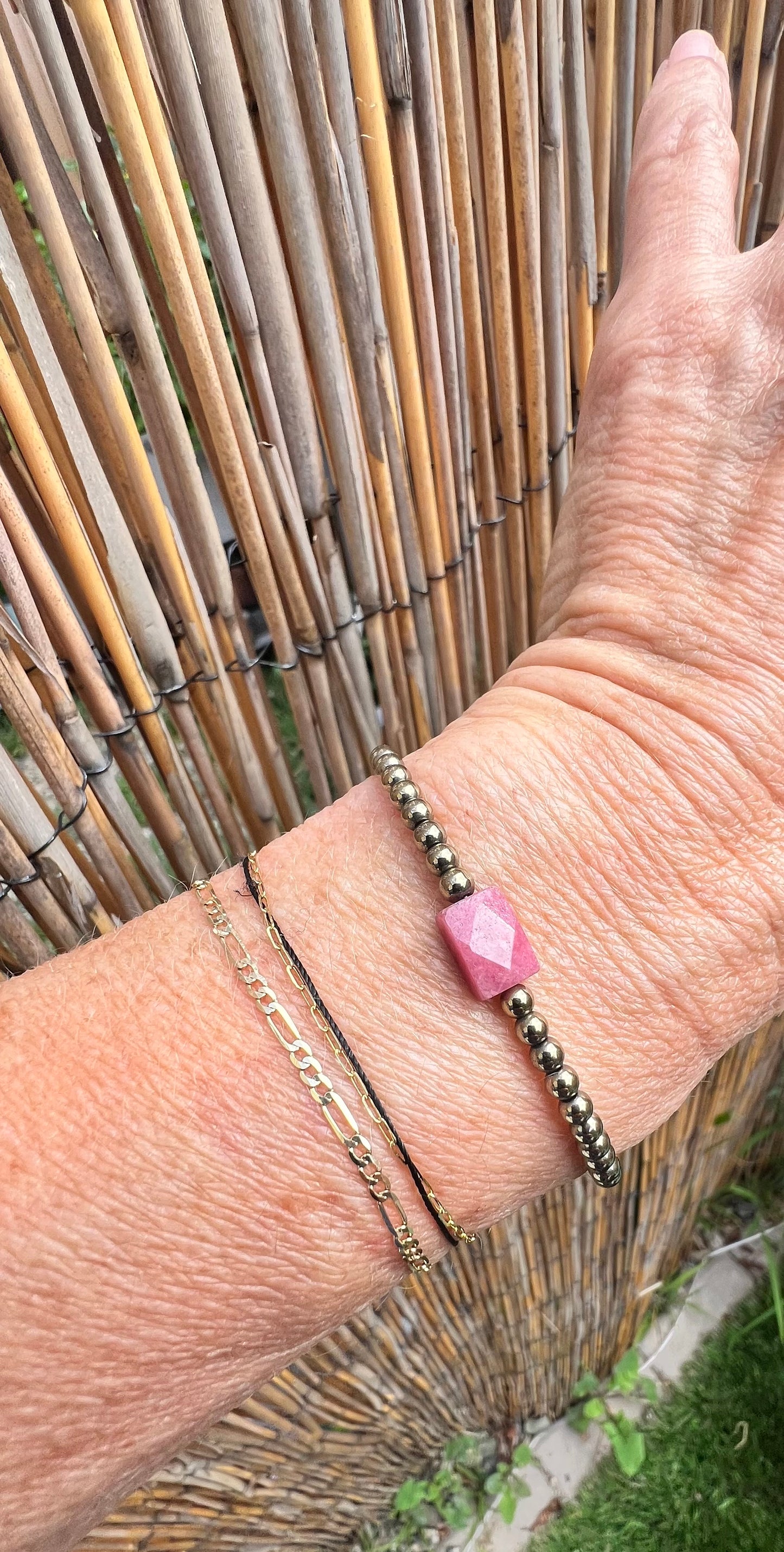 Mini Rhodonite Power Bracelet
