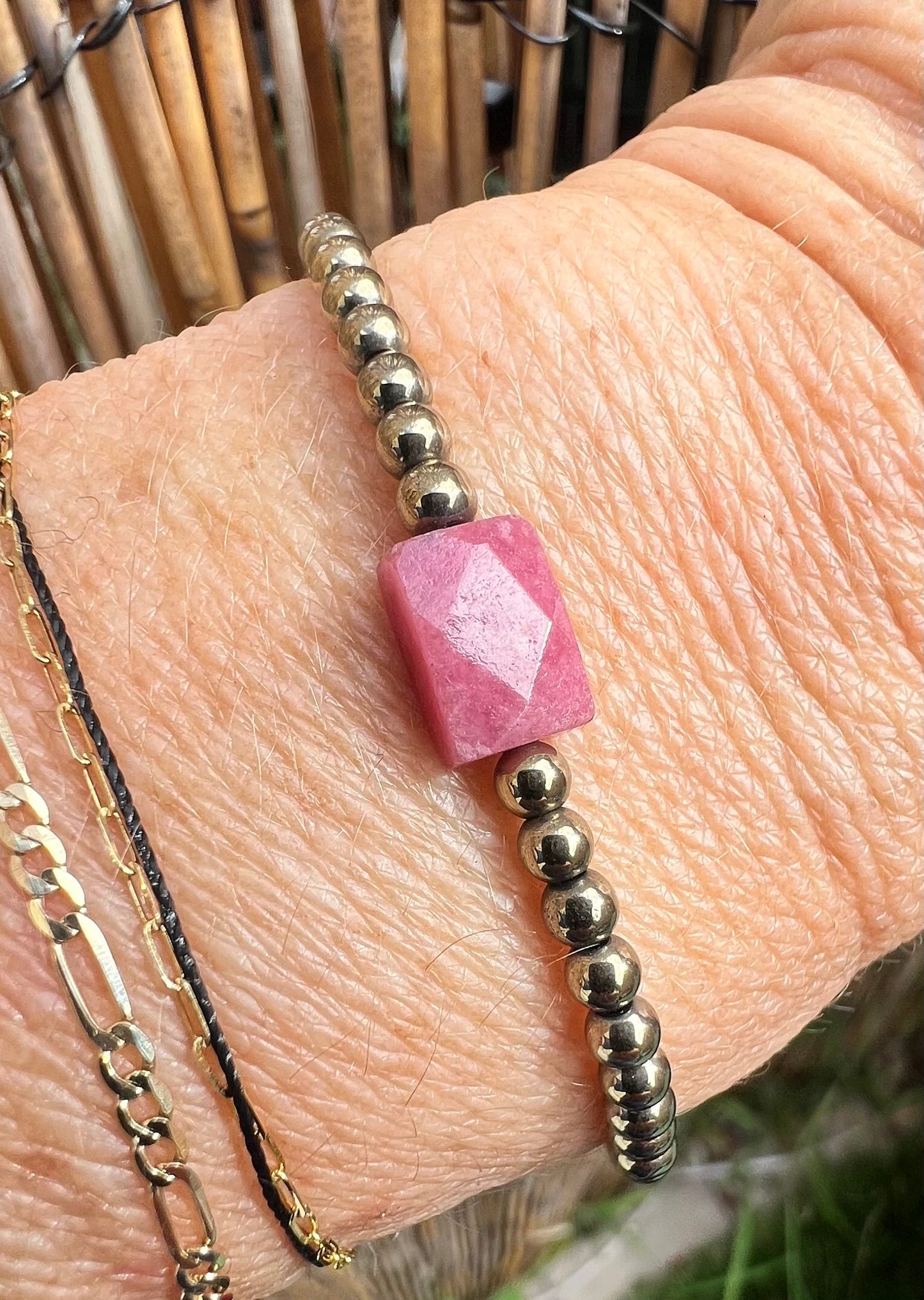 Mini Rhodonite Power Bracelet