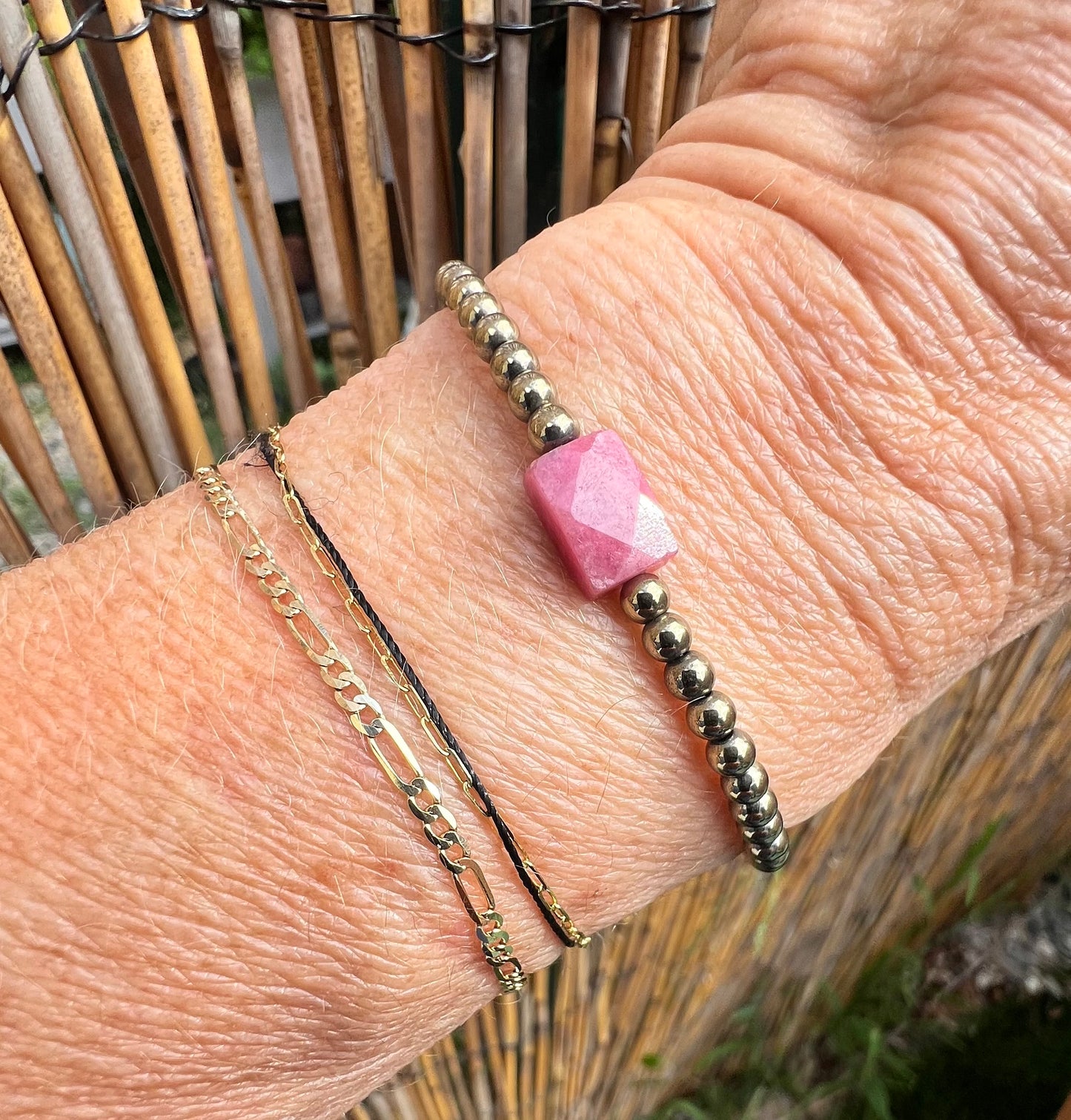 Mini Rhodonite Power Bracelet