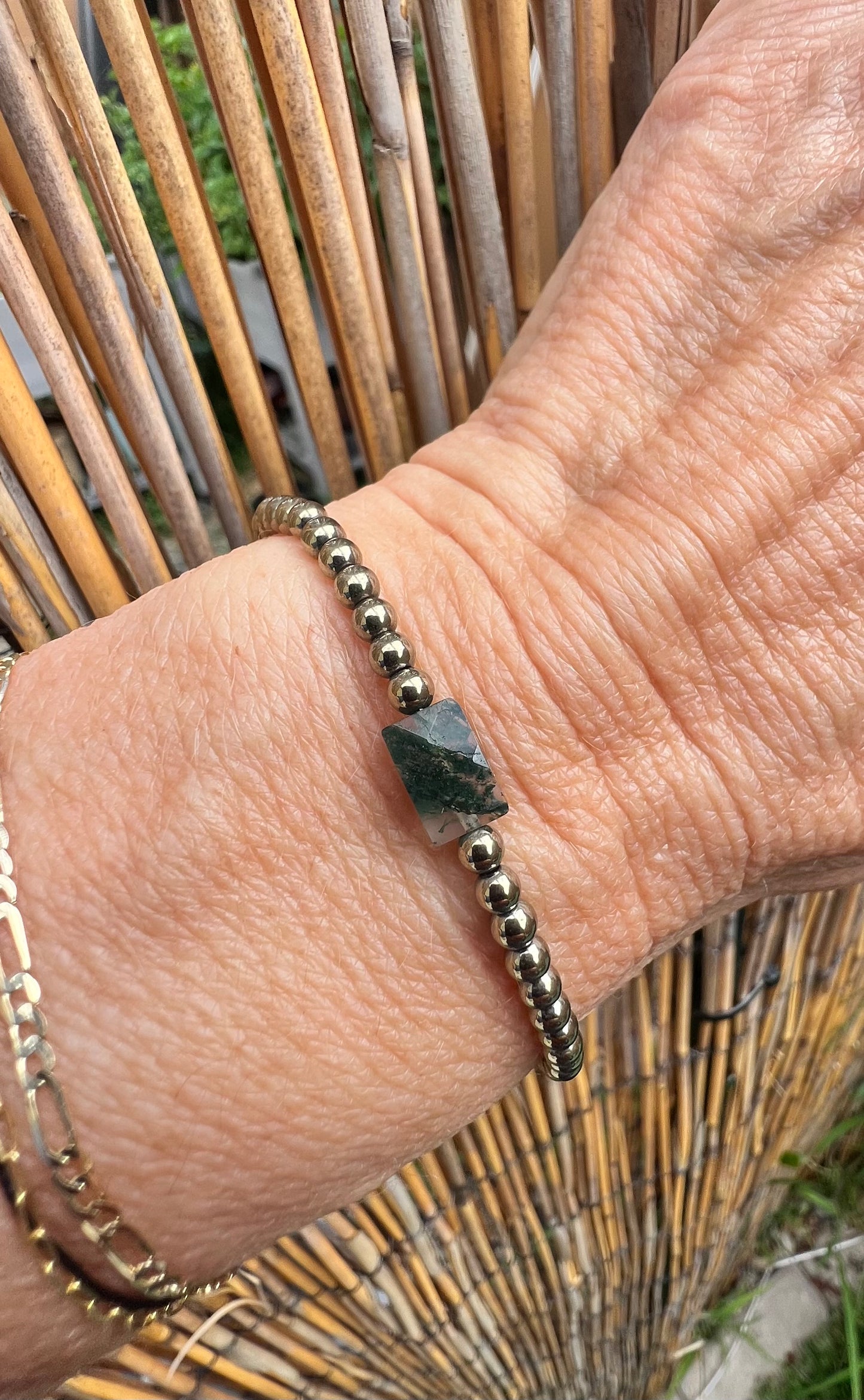 Mini Moss Agate Power Bracelet