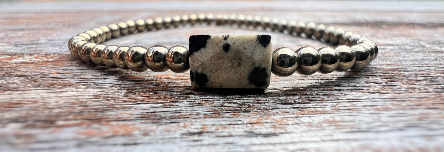 Mini Dalmatian Jasper Power Bracelet