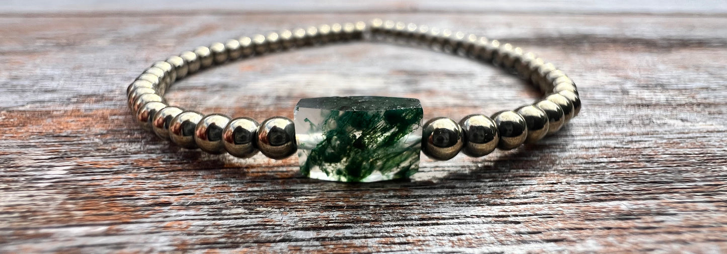 Mini Moss Agate Power Bracelet