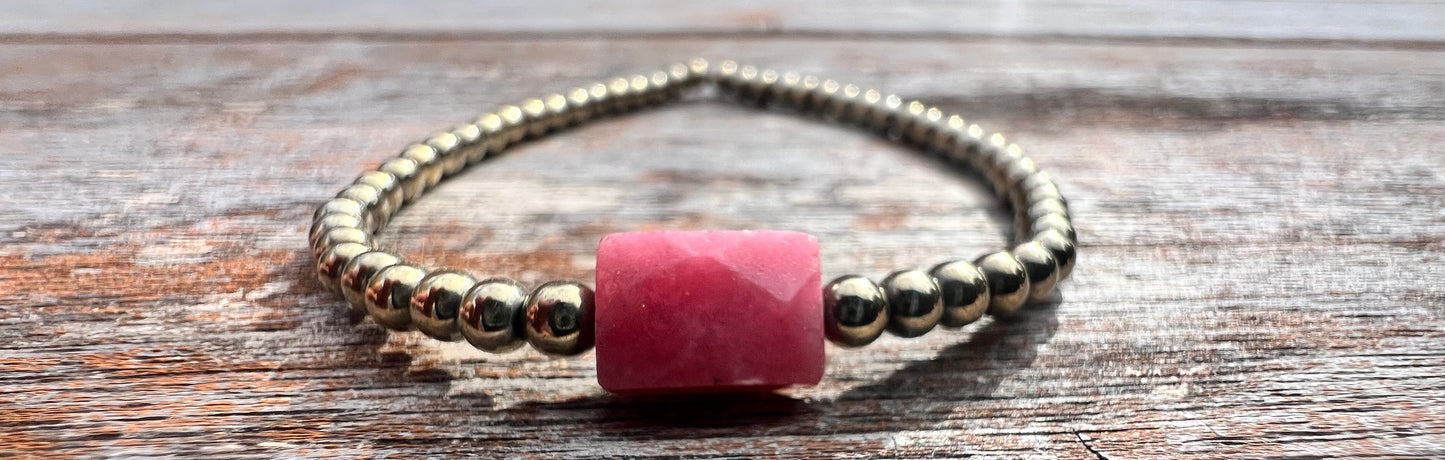 Mini Rhodonite Power Bracelet