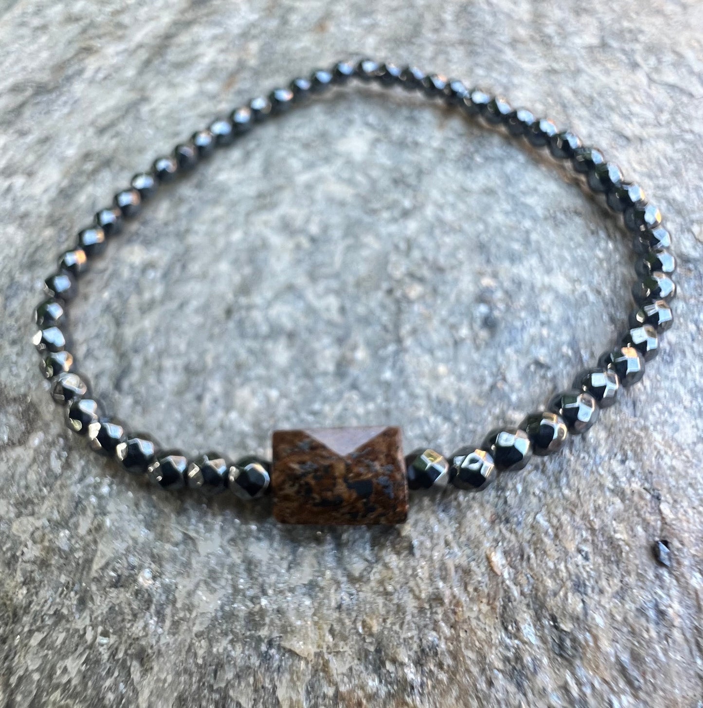 Mini Gunmetal Bronzite Power Bracelet