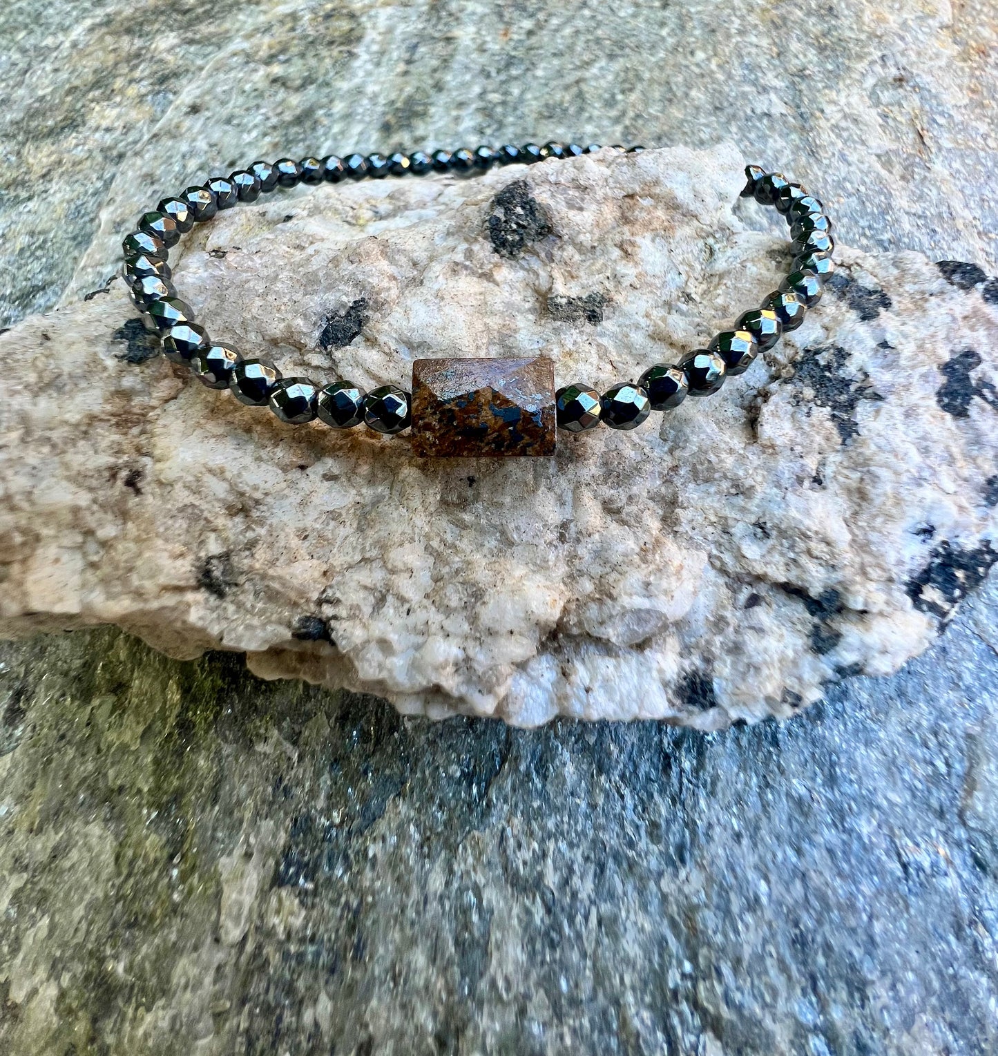Mini Gunmetal Bronzite Power Bracelet