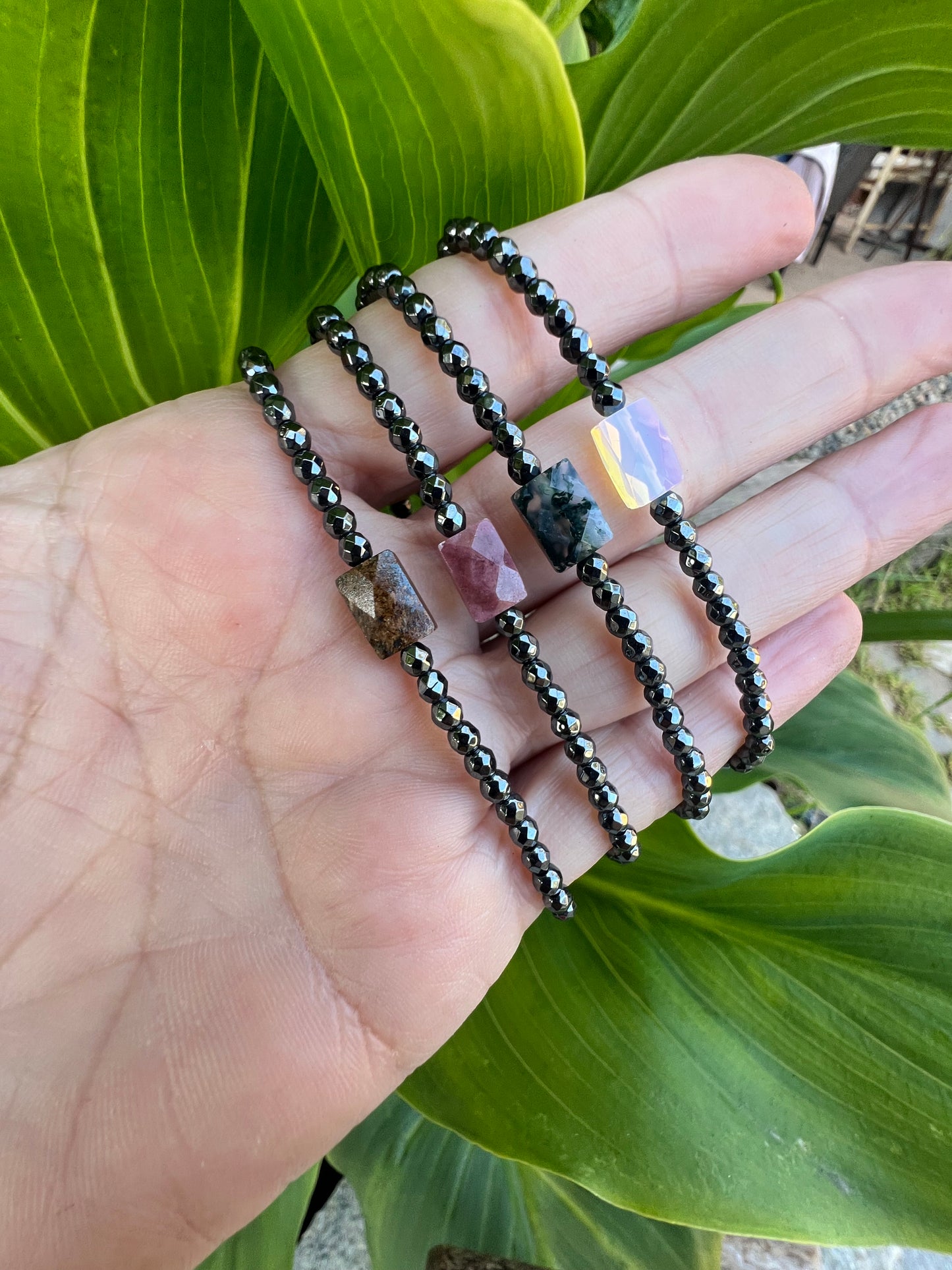 Mini Gunmetal Bronzite Power Bracelet