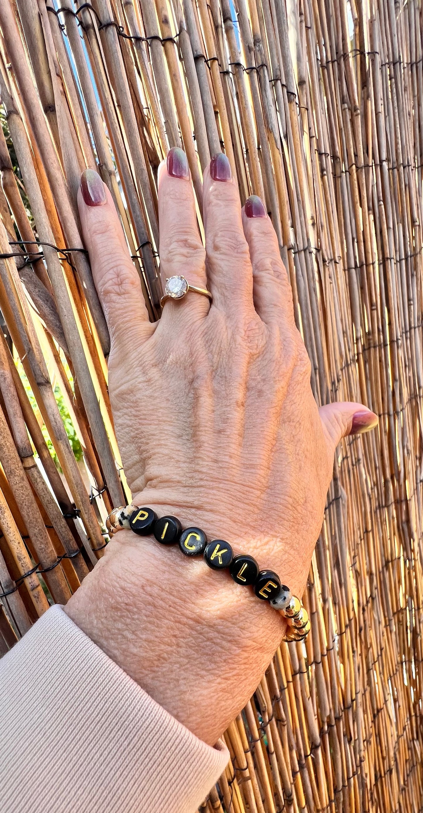 Hematite Pickleball Bracelet