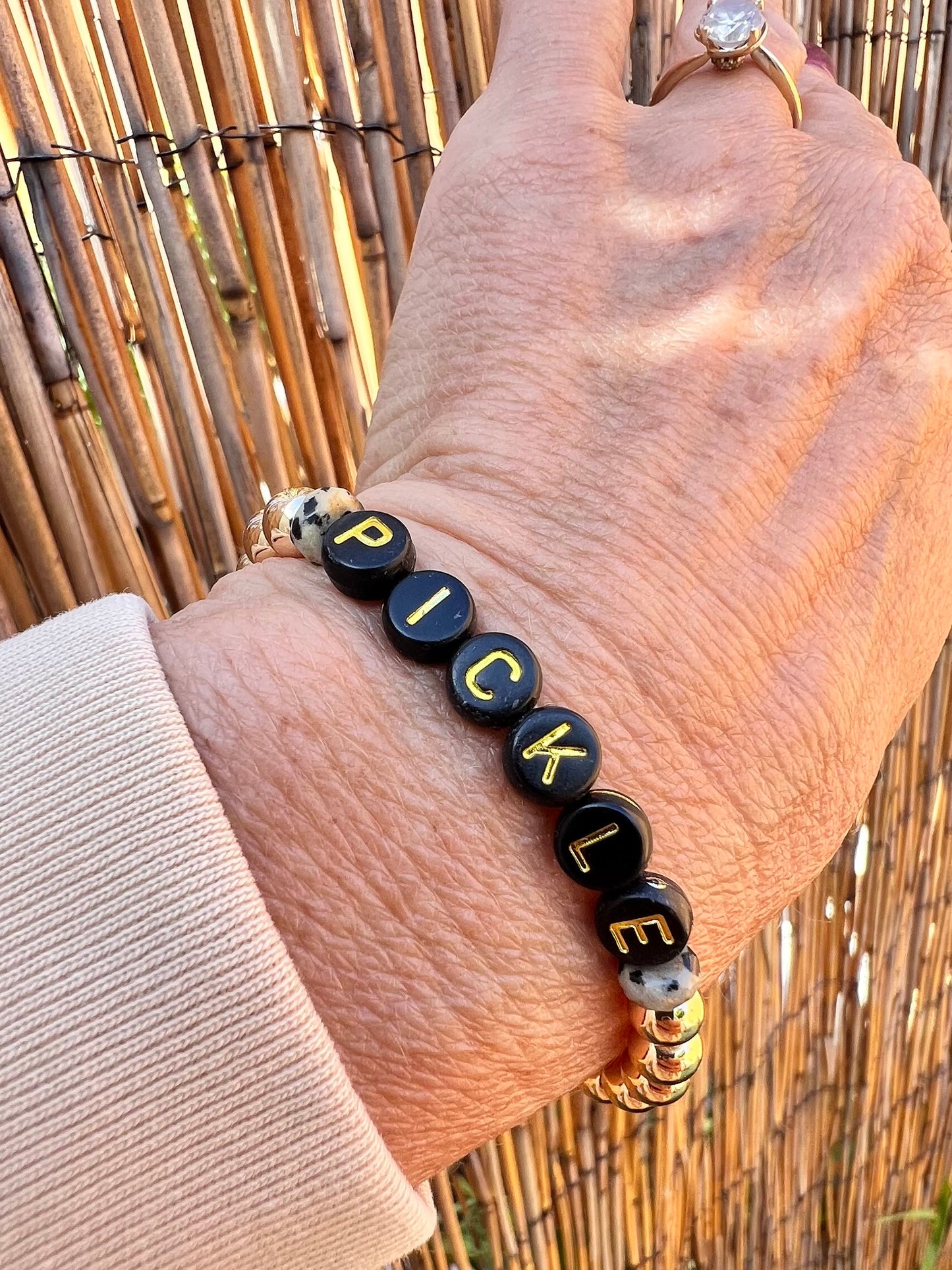 Hematite Pickleball Bracelet