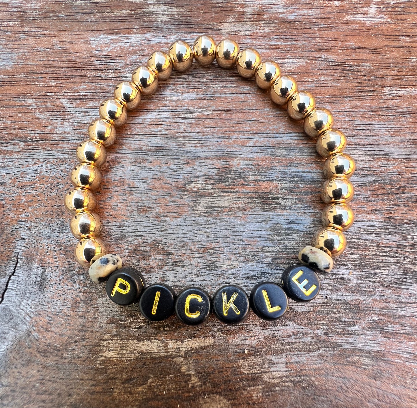 Hematite Pickleball Bracelet