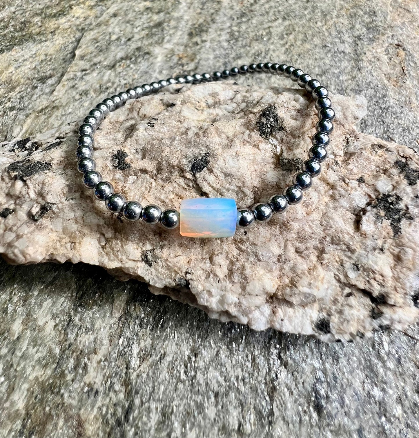 Mini Silver Opalite Power Bracelet