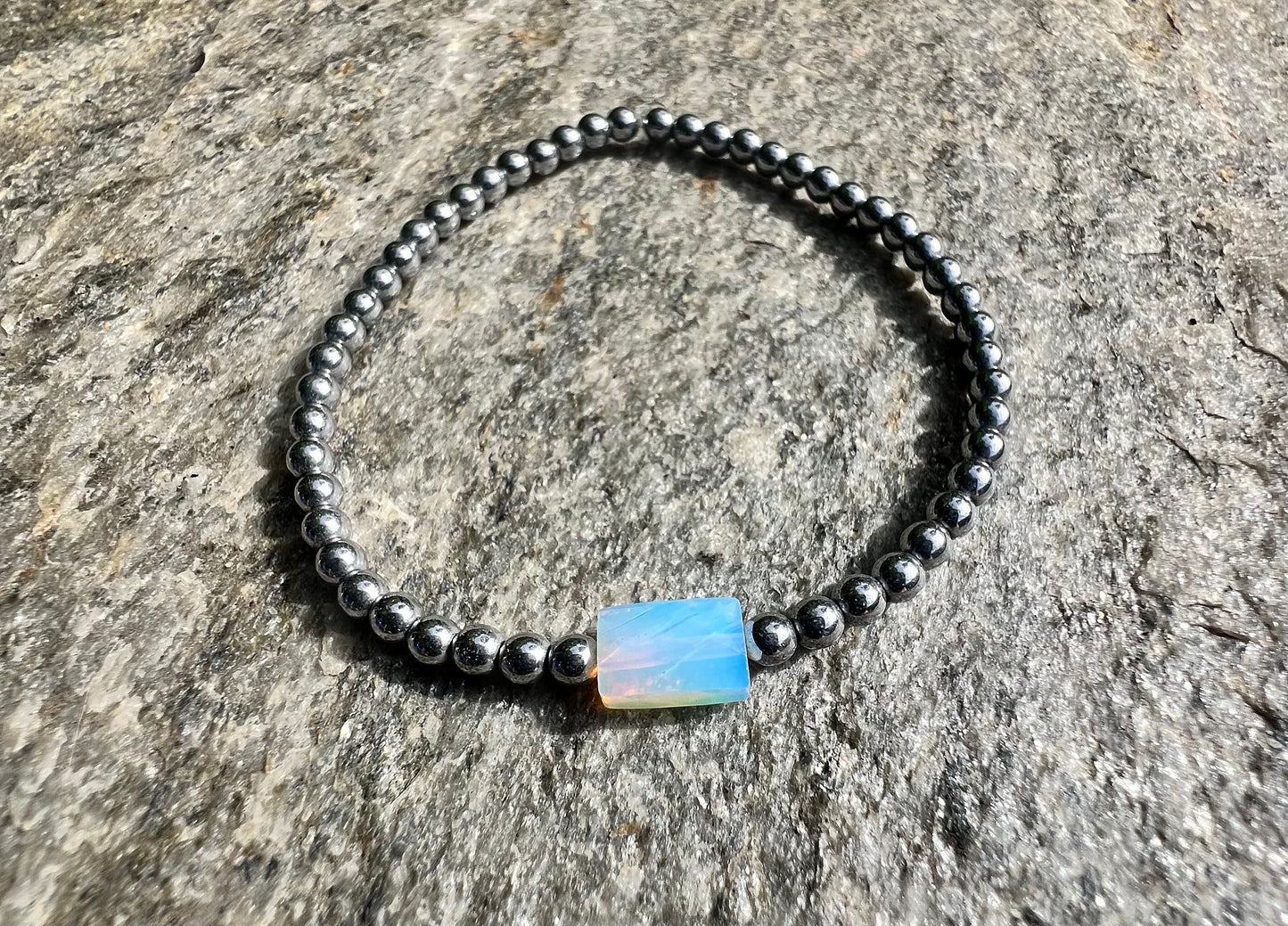 Mini Silver Opalite Power Bracelet