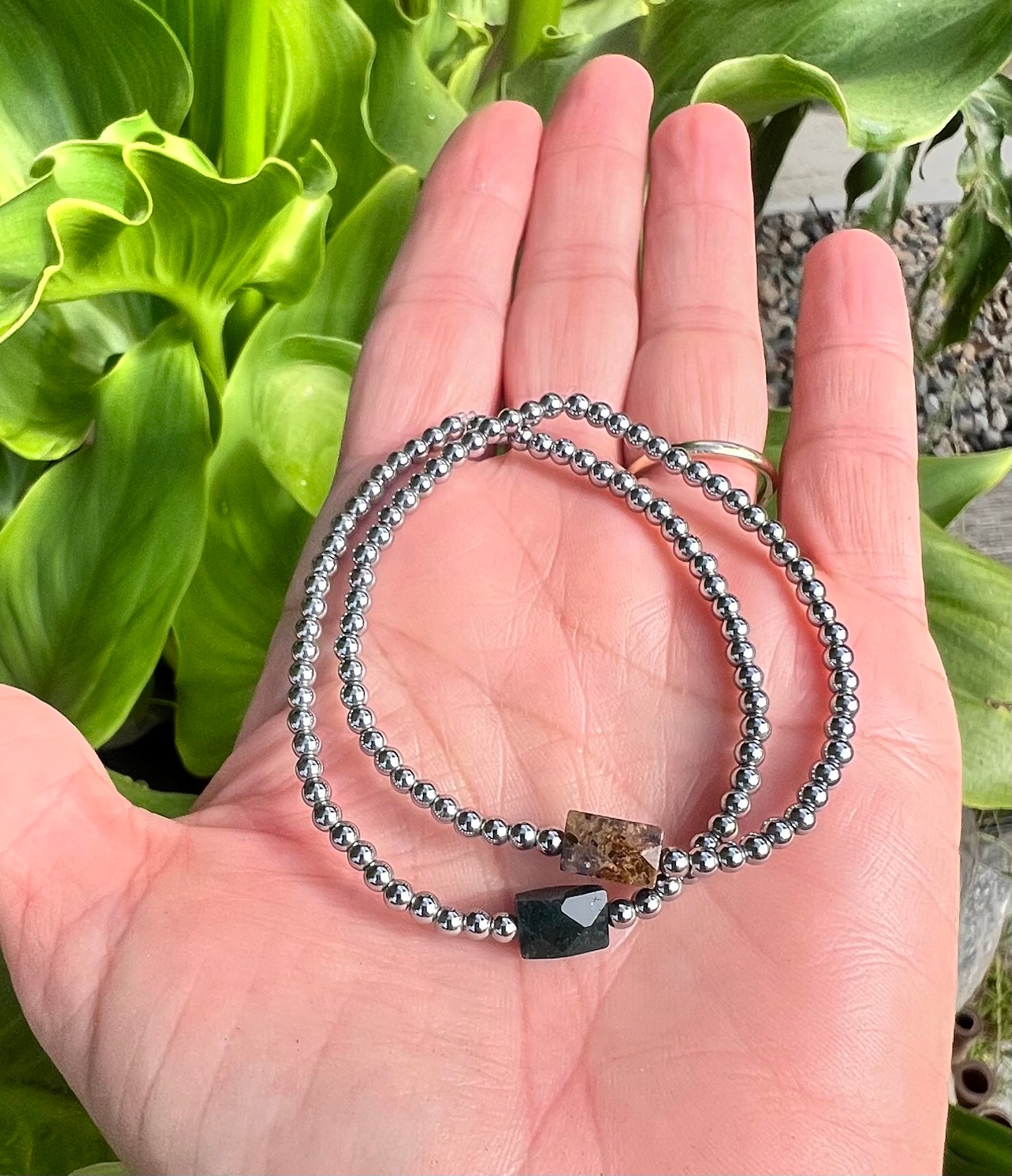 Mini Silver Bronzite Power Bracelet