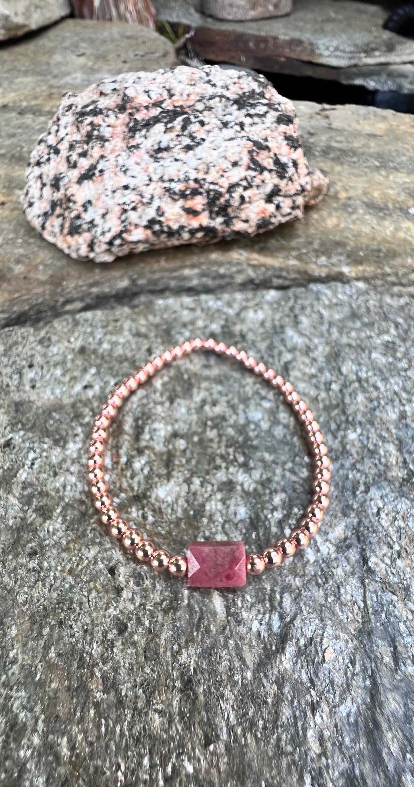 Mini Rose Rhodonite Power Bracelet