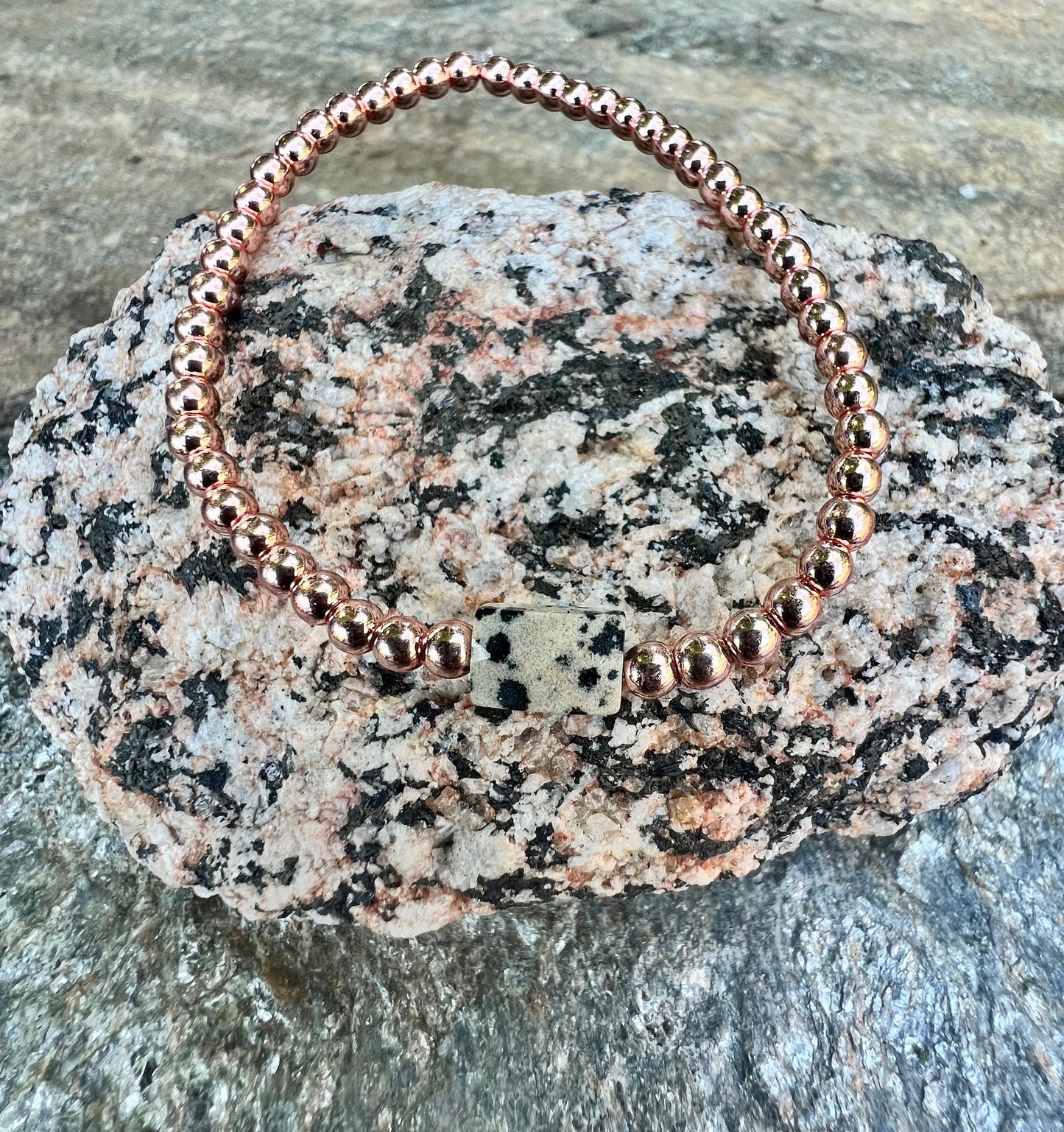 Mini Rose Dalmatian Jasper Power Bracelet