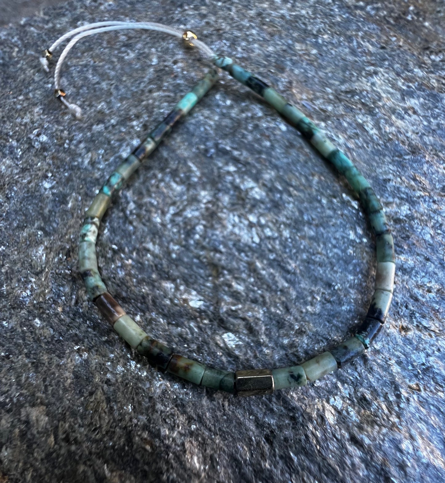 African Turquoise Bolo Bracelet