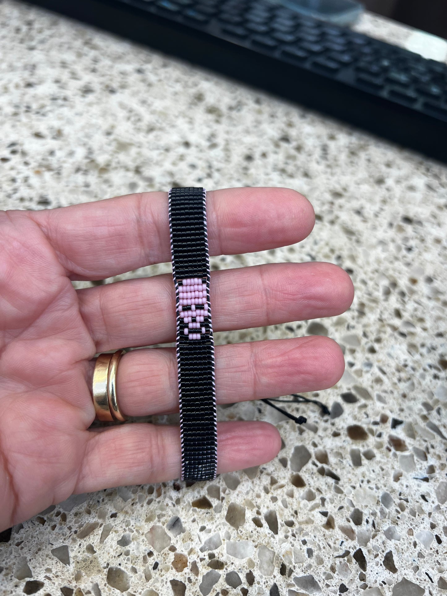 Skull Seed Bead Bracelet