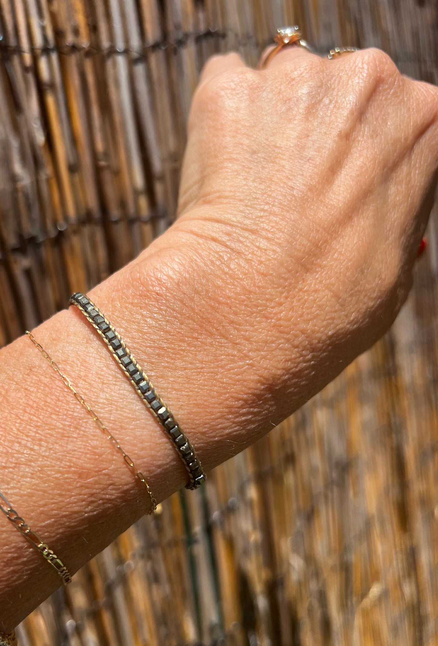 Pyrite Bolo Bracelet