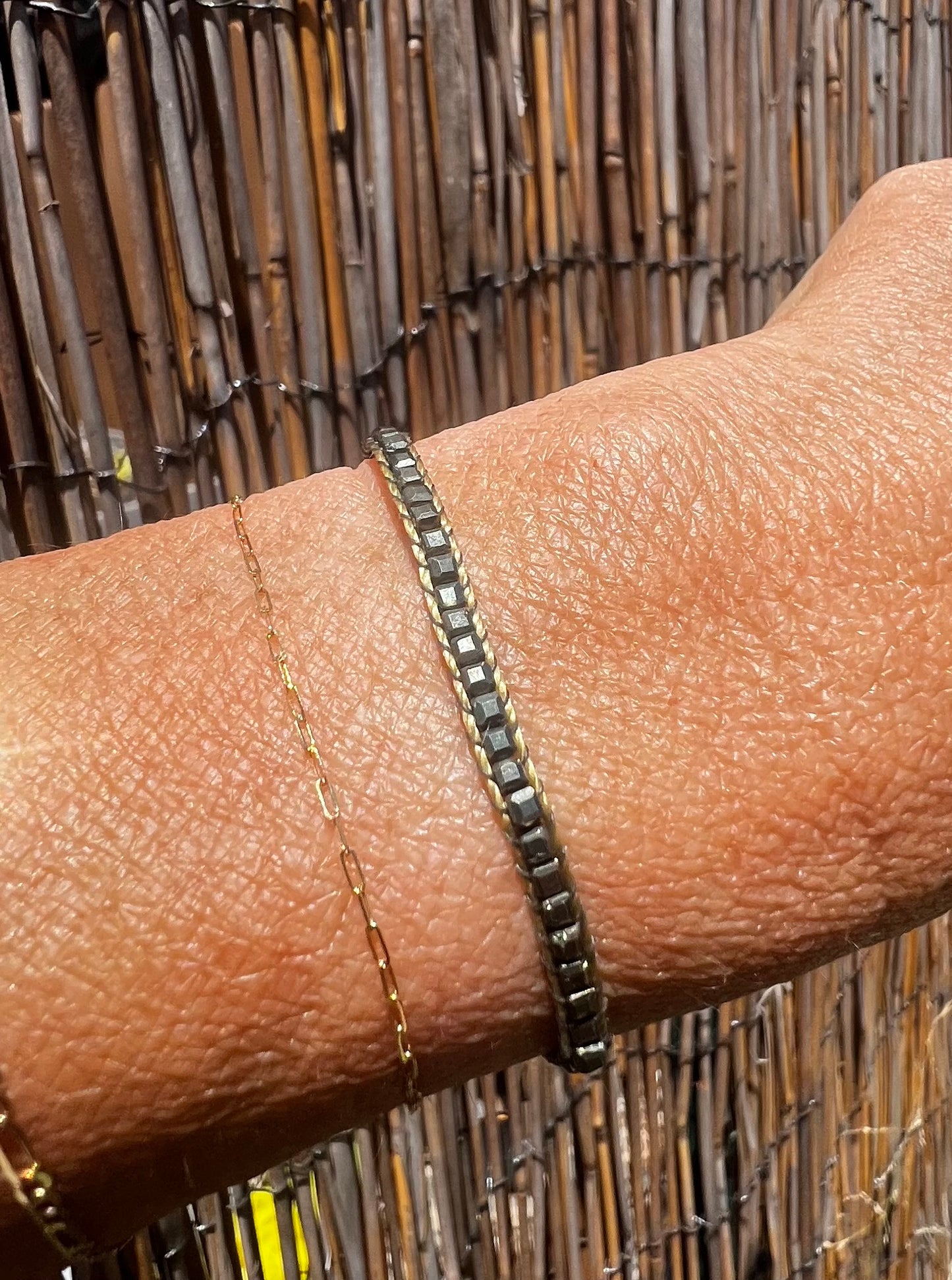 Pyrite Bolo Bracelet