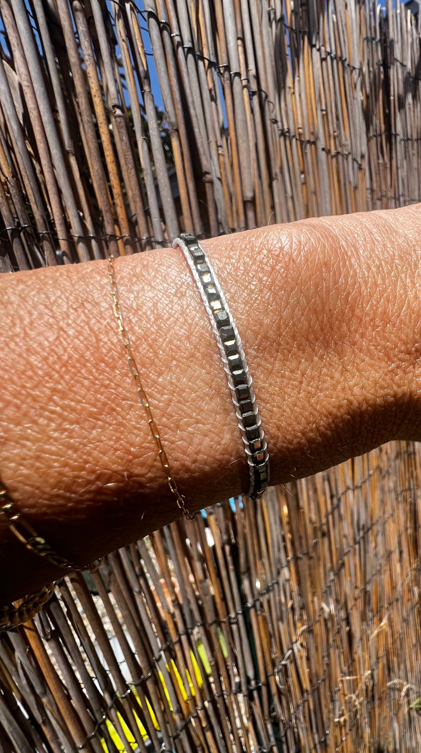Pyrite Bolo Bracelet