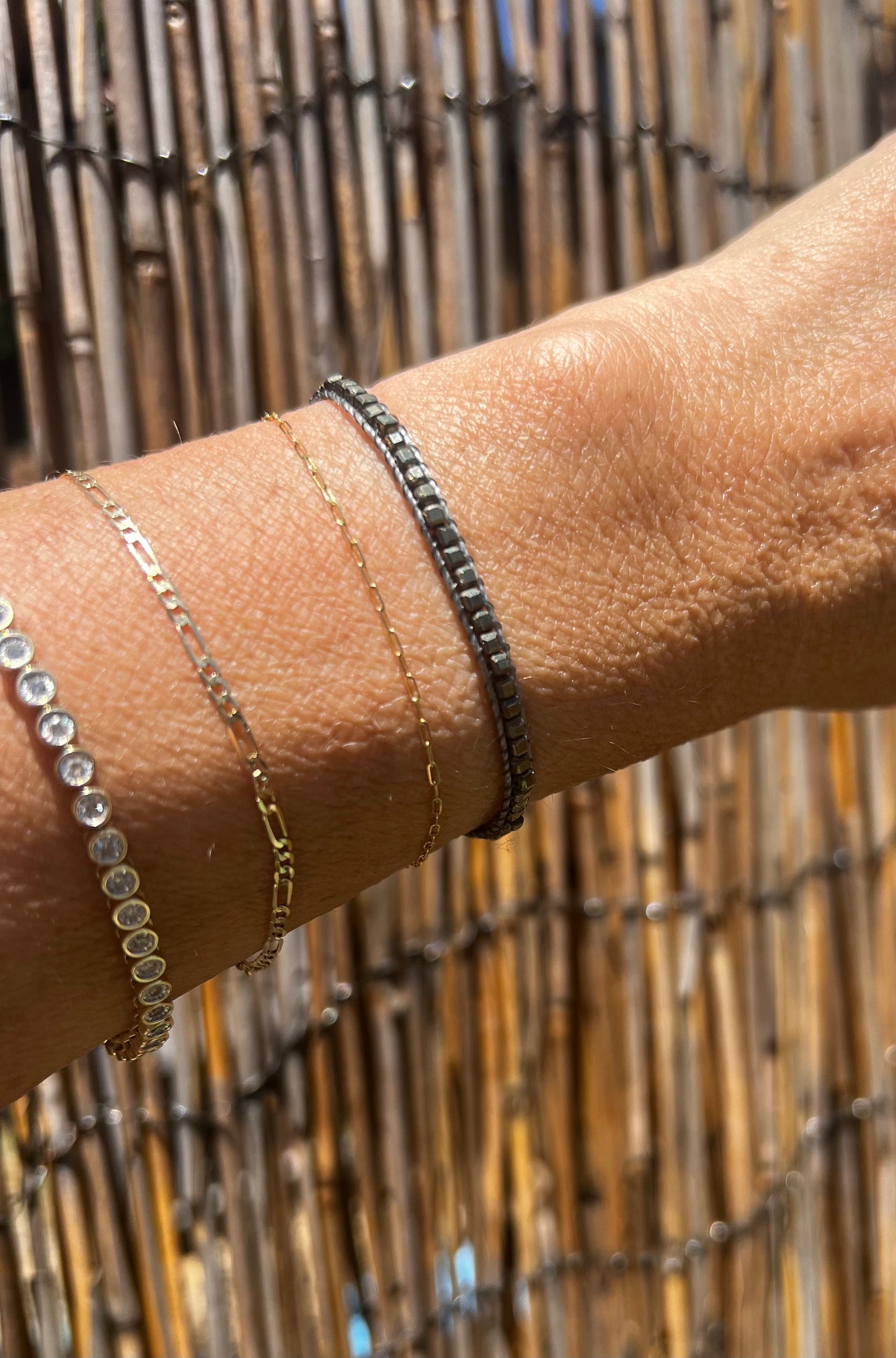 Pyrite Bolo Bracelet