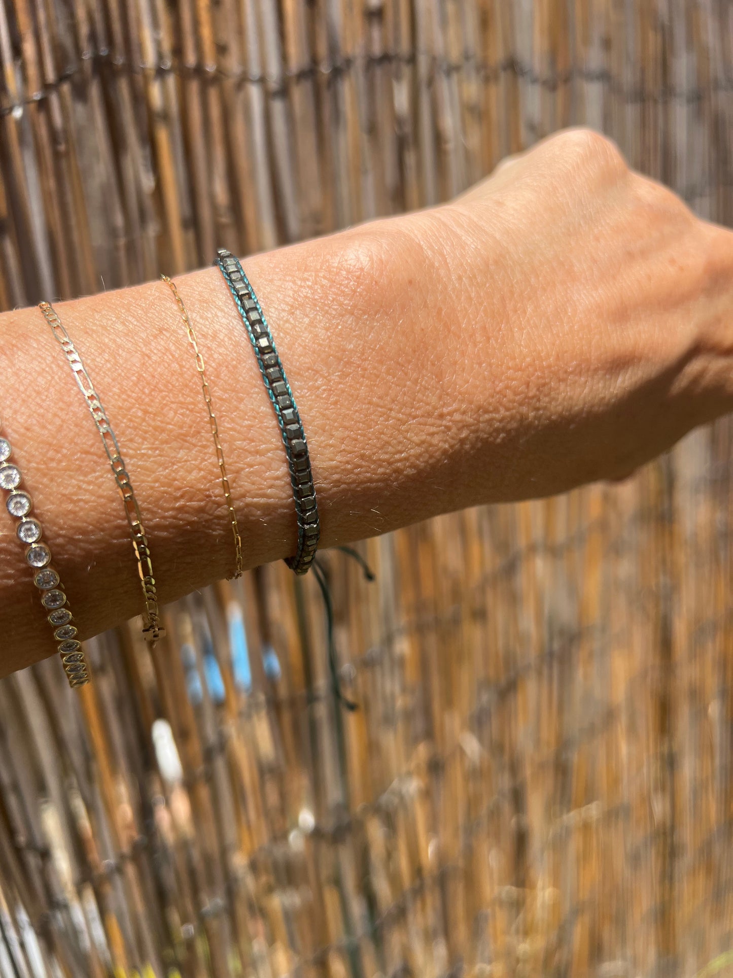 Pyrite Bolo Bracelet