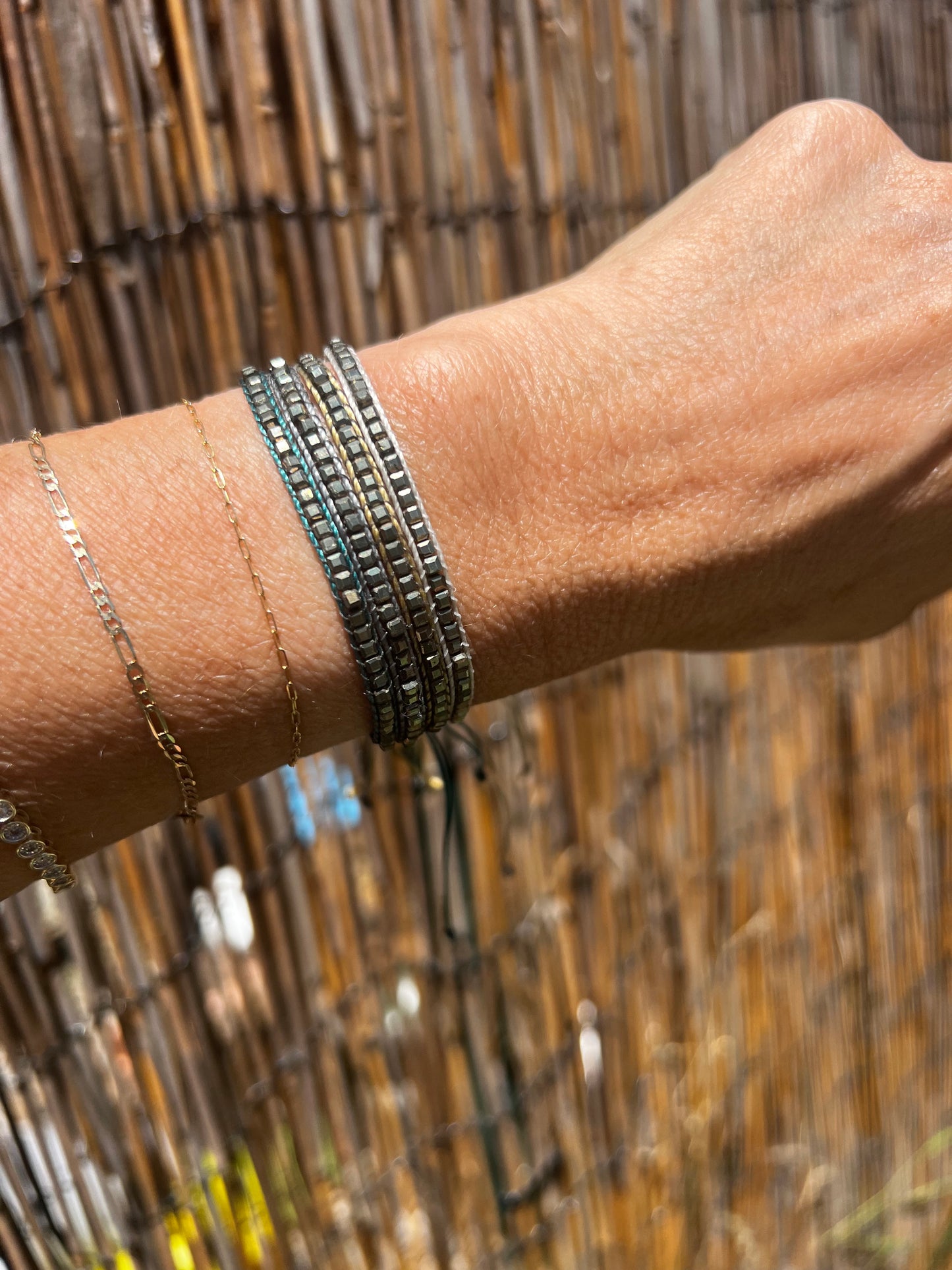Pyrite Bolo Bracelet