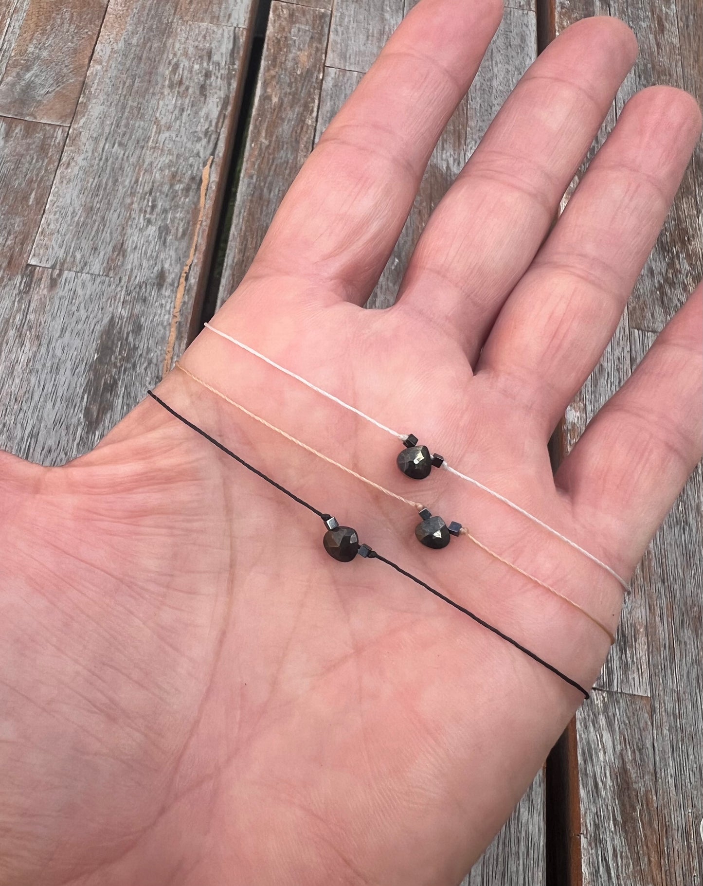 Mini Pyrite Adjustable Bracelet