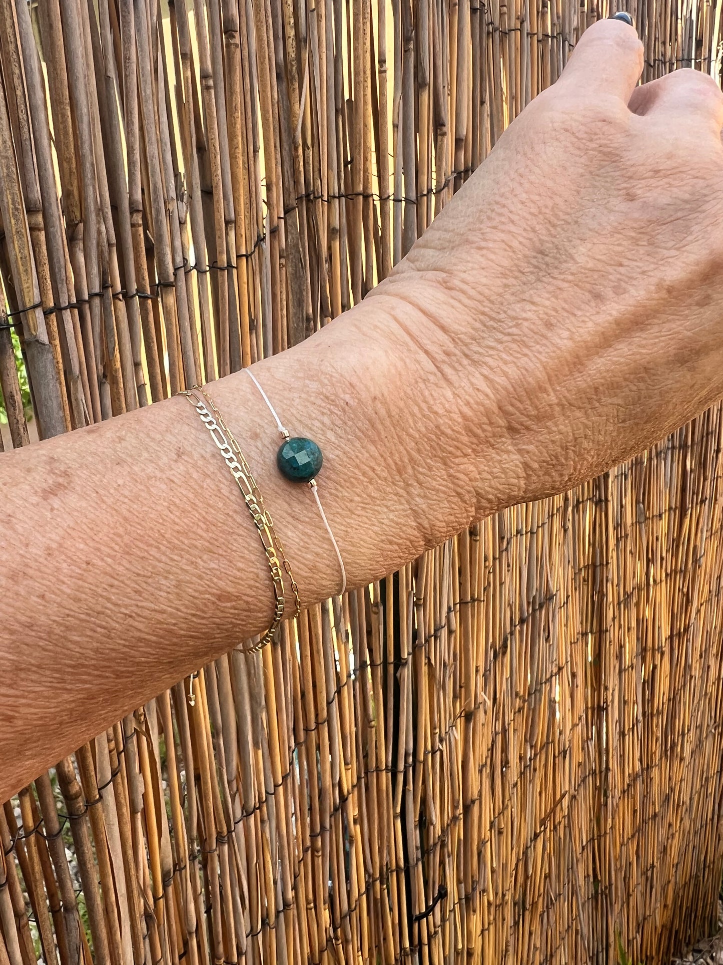 Chrysocolla Adjustable Bracelet