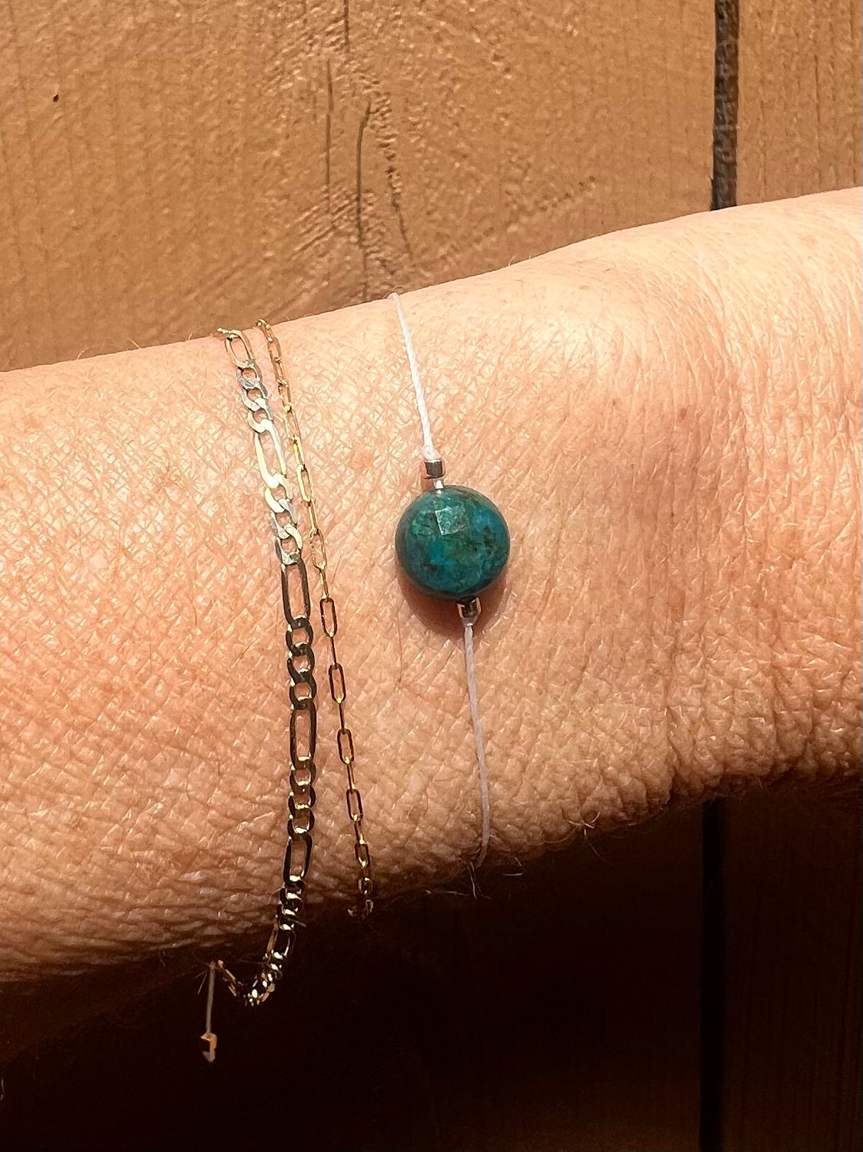 Chrysocolla Adjustable Bracelet