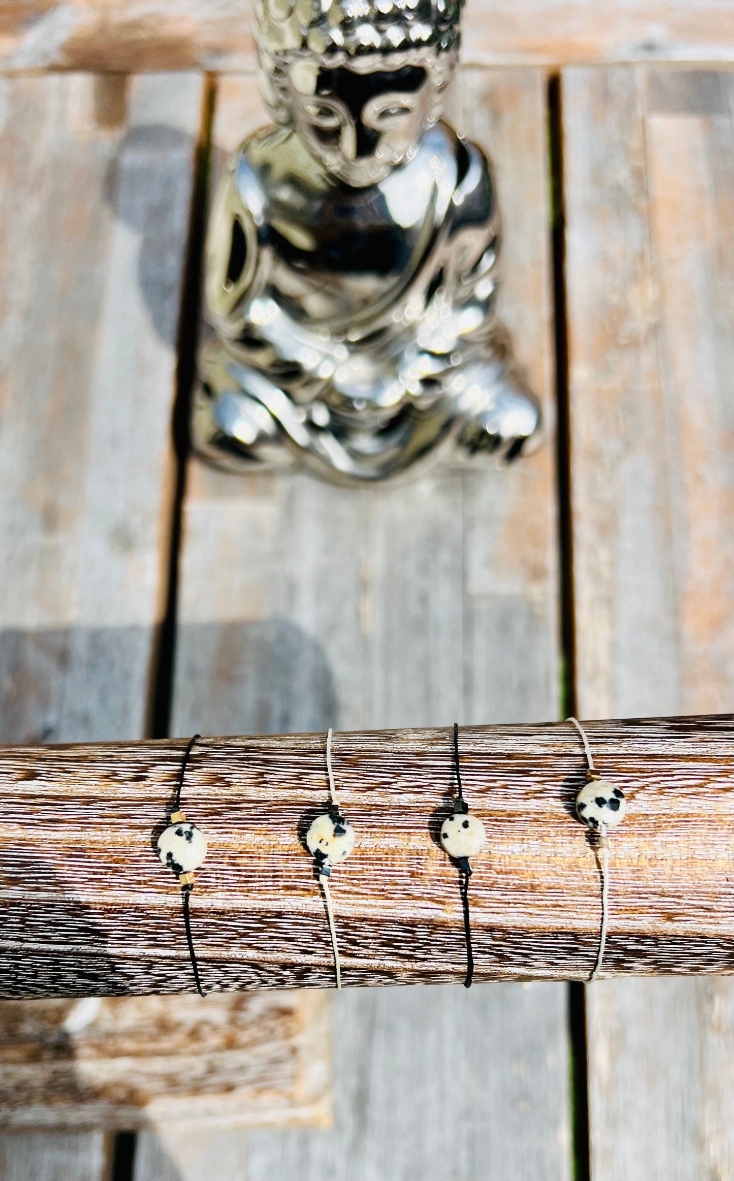 Dalmatian Jasper Adjustable Bracelet