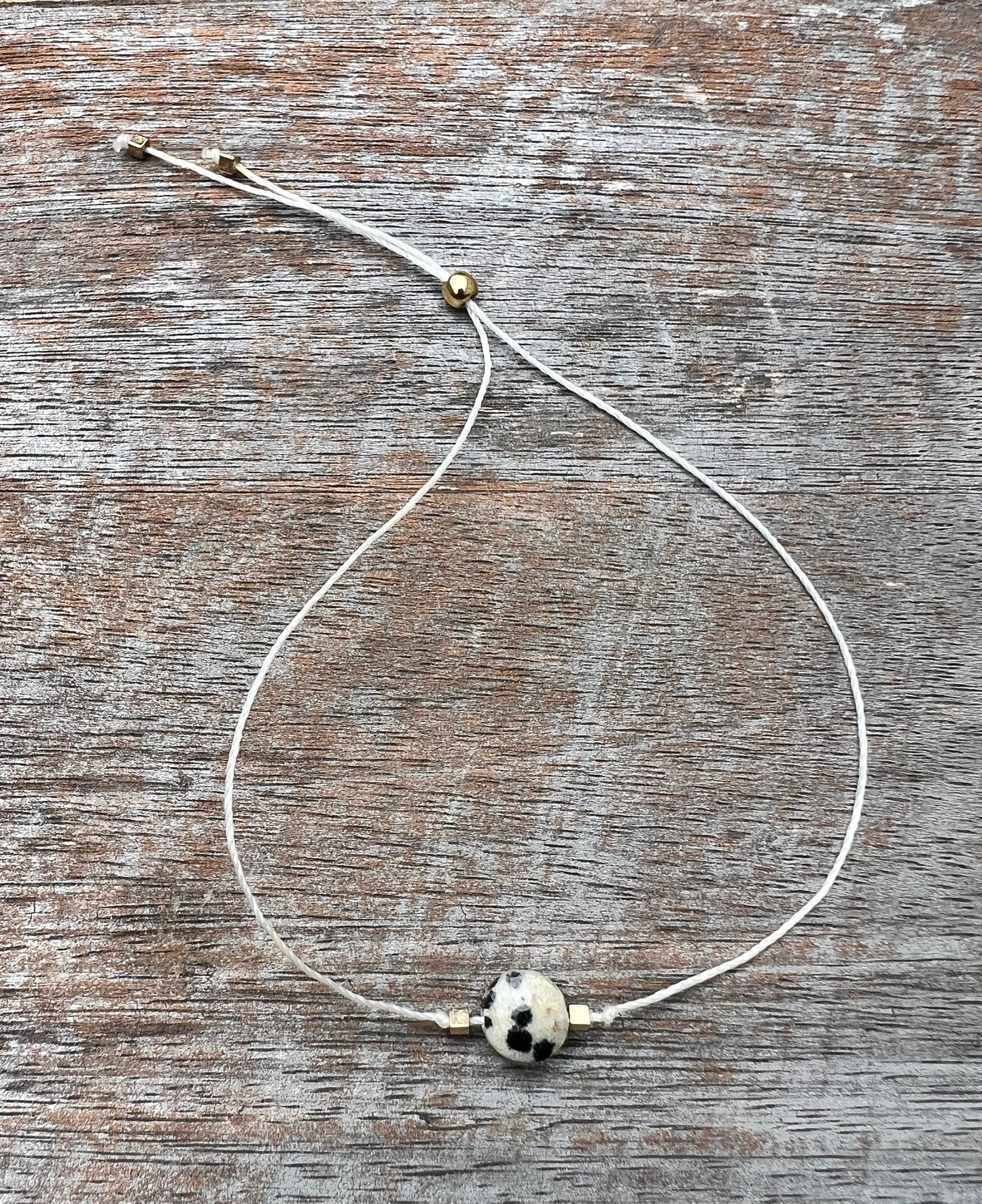 Dalmatian Jasper Adjustable Bracelet