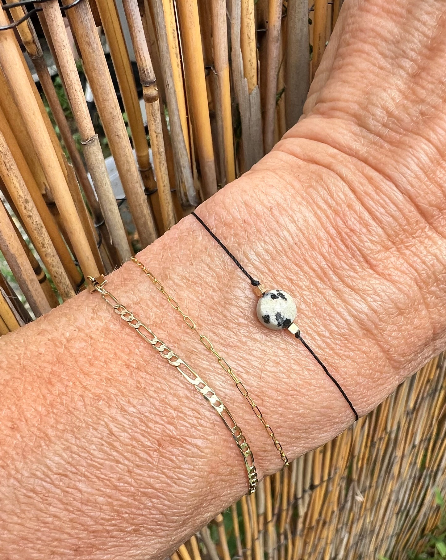 Dalmatian Jasper Adjustable Bracelet