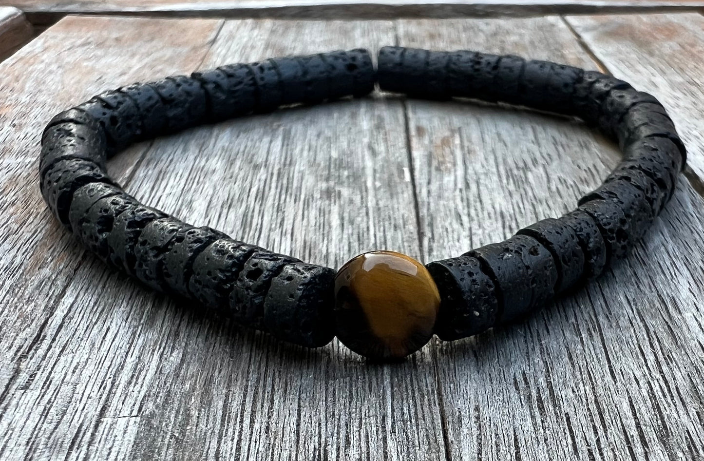 Lava and Tiger Eye Bracelet