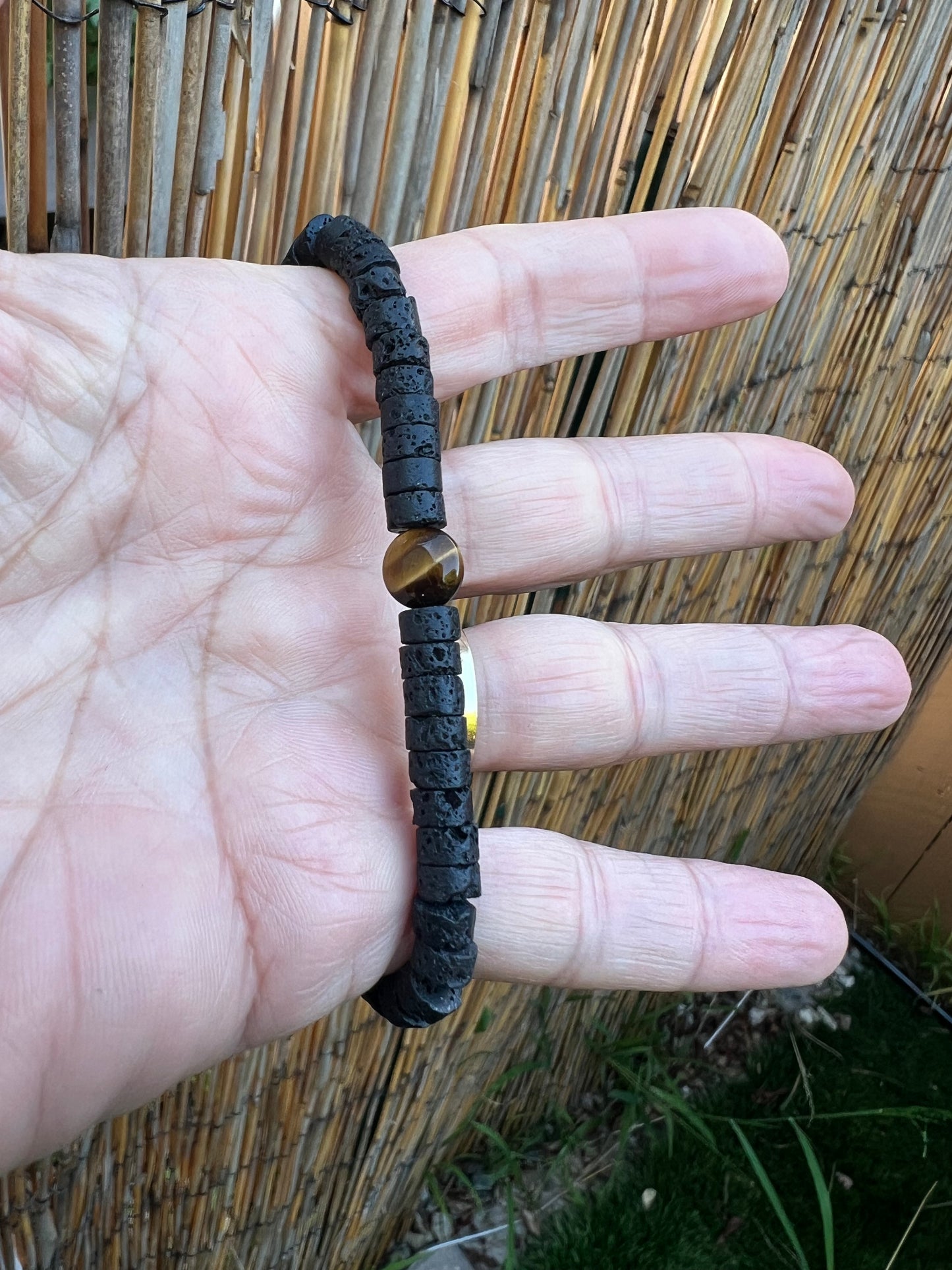 Lava and Tiger Eye Bracelet