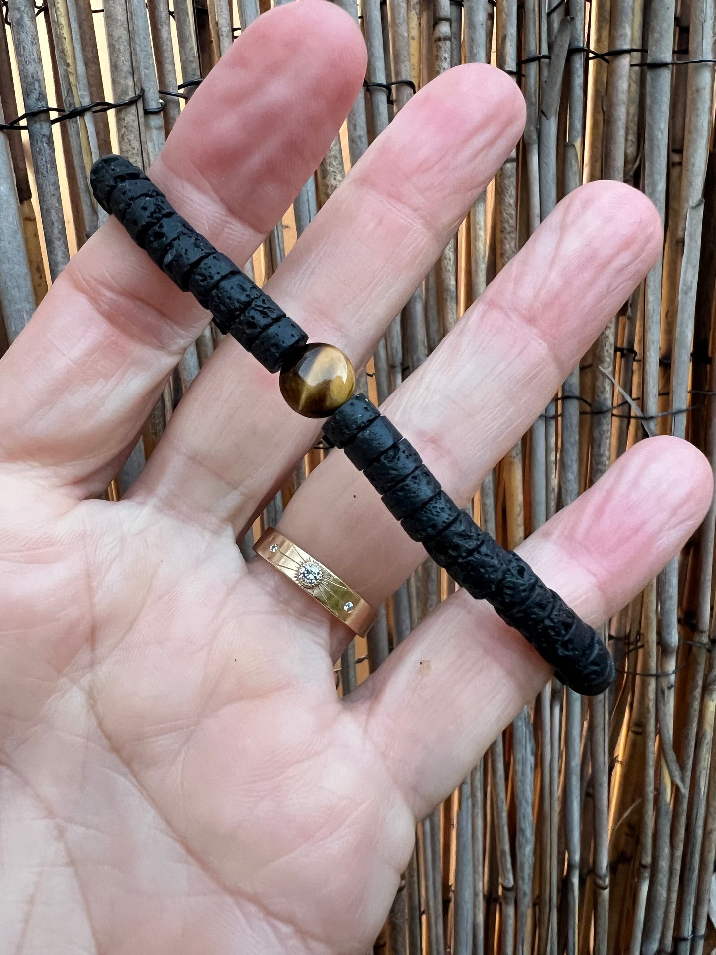 Lava and Tiger Eye Bracelet
