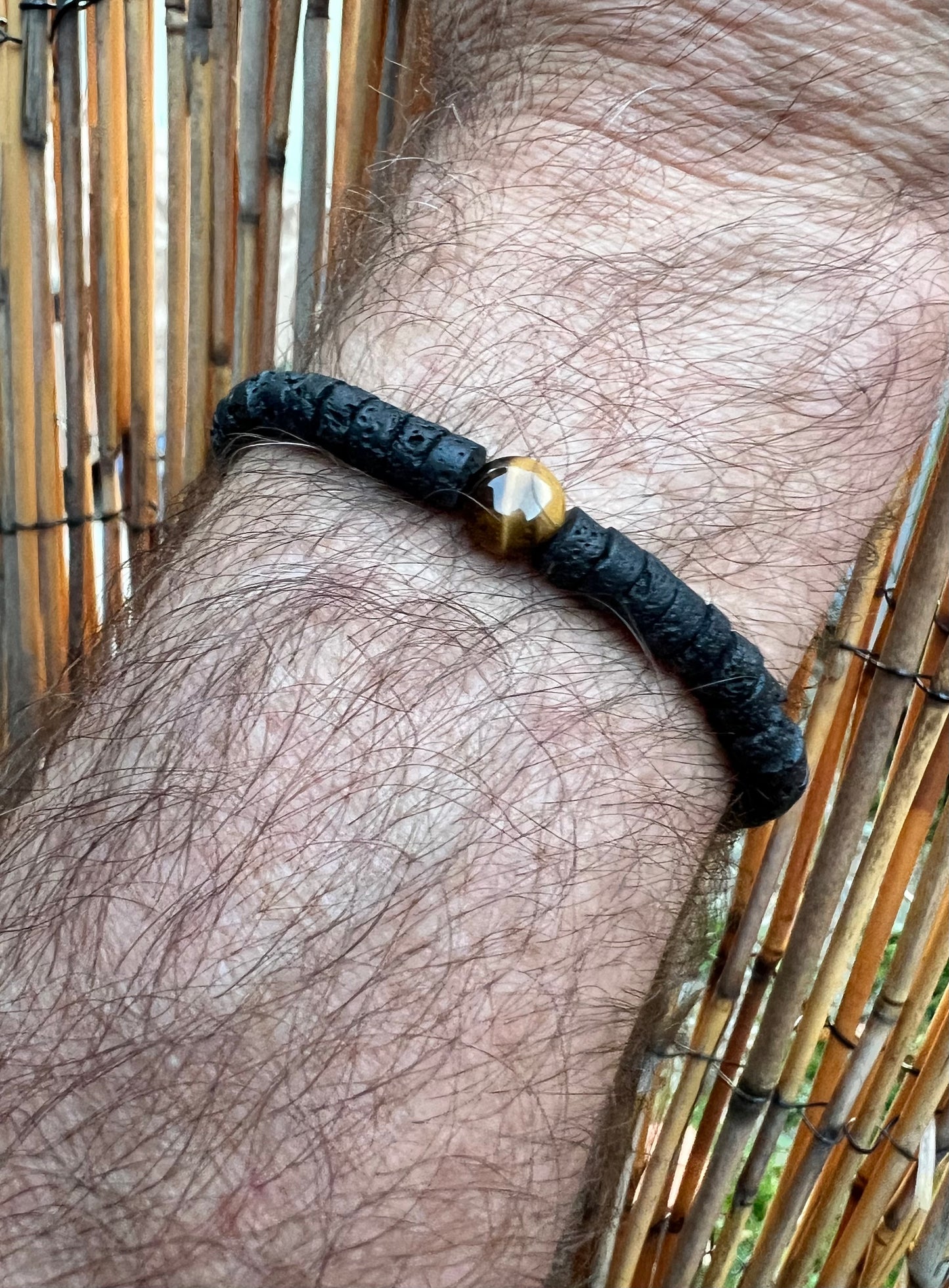 Lava and Tiger Eye Bracelet