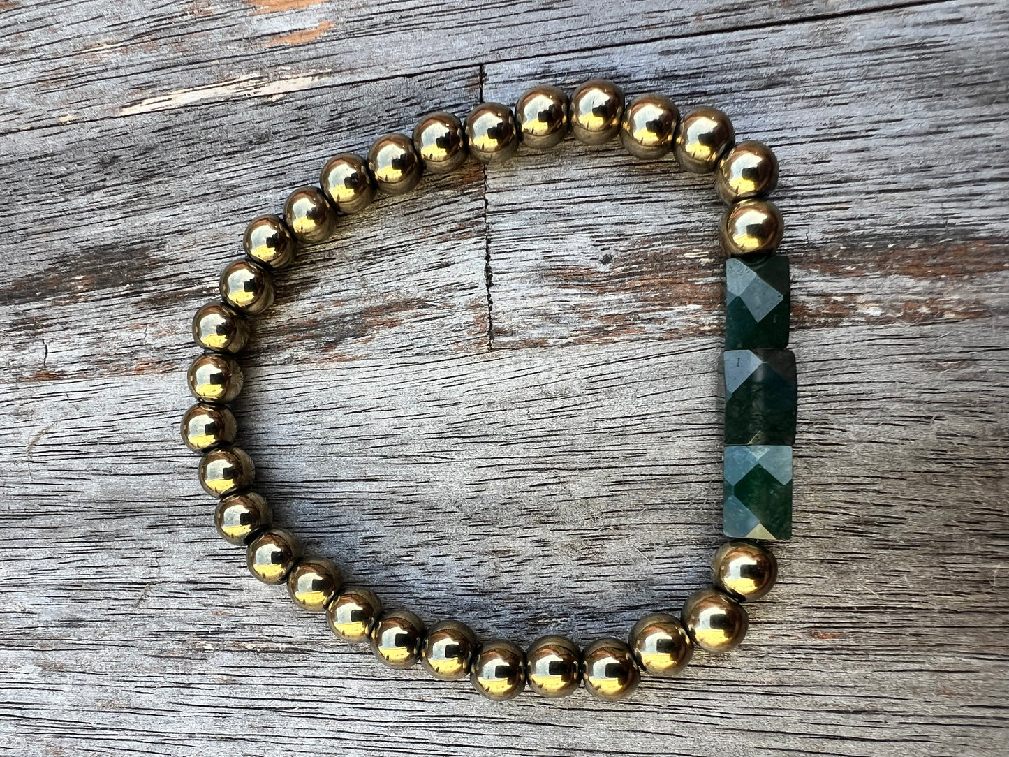 Moss Agate Power Bracelet