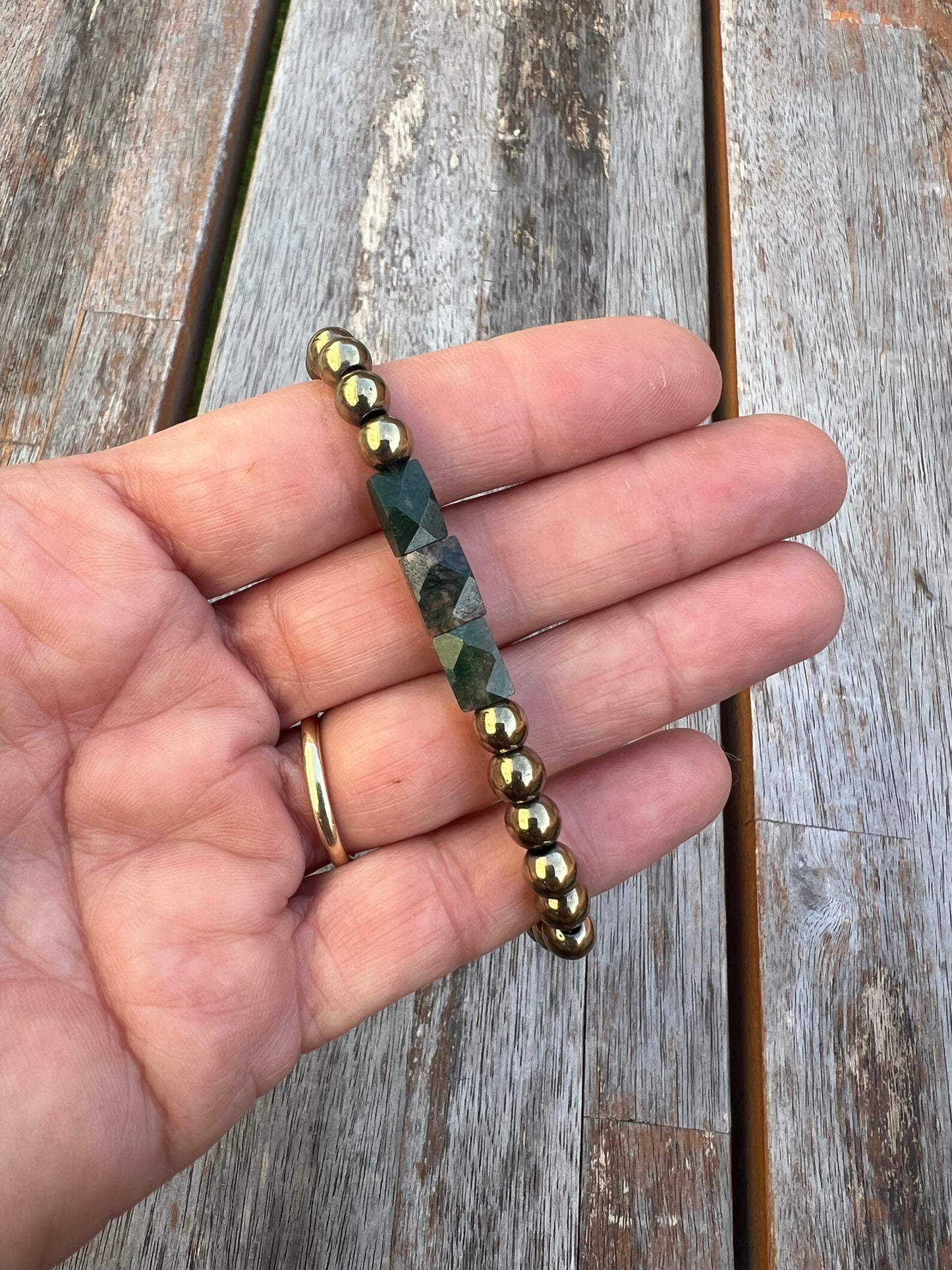 Moss Agate Power Bracelet