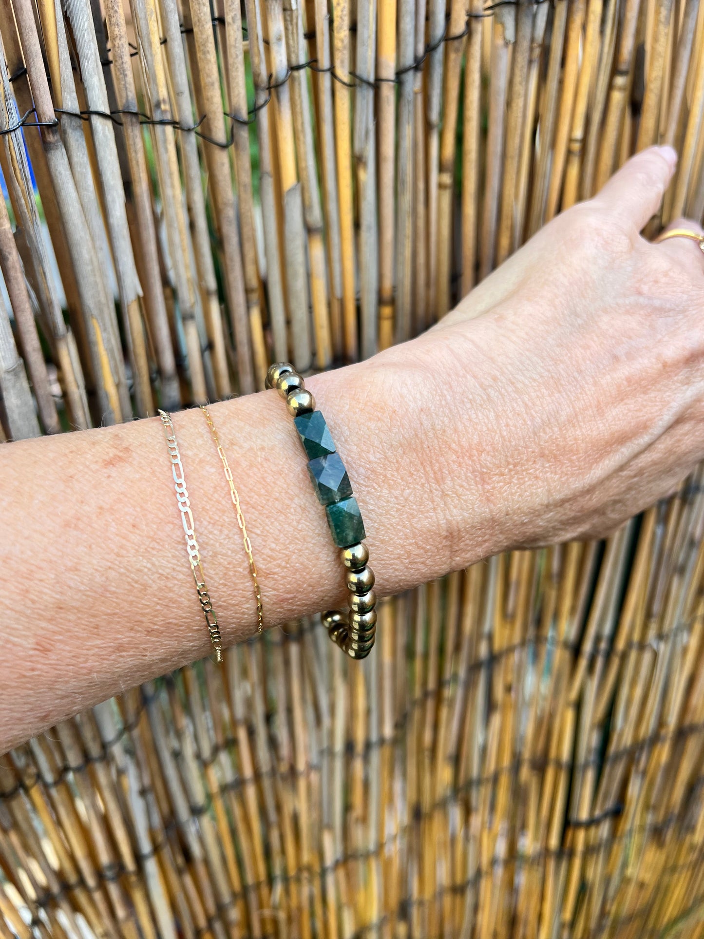 Moss Agate Power Bracelet