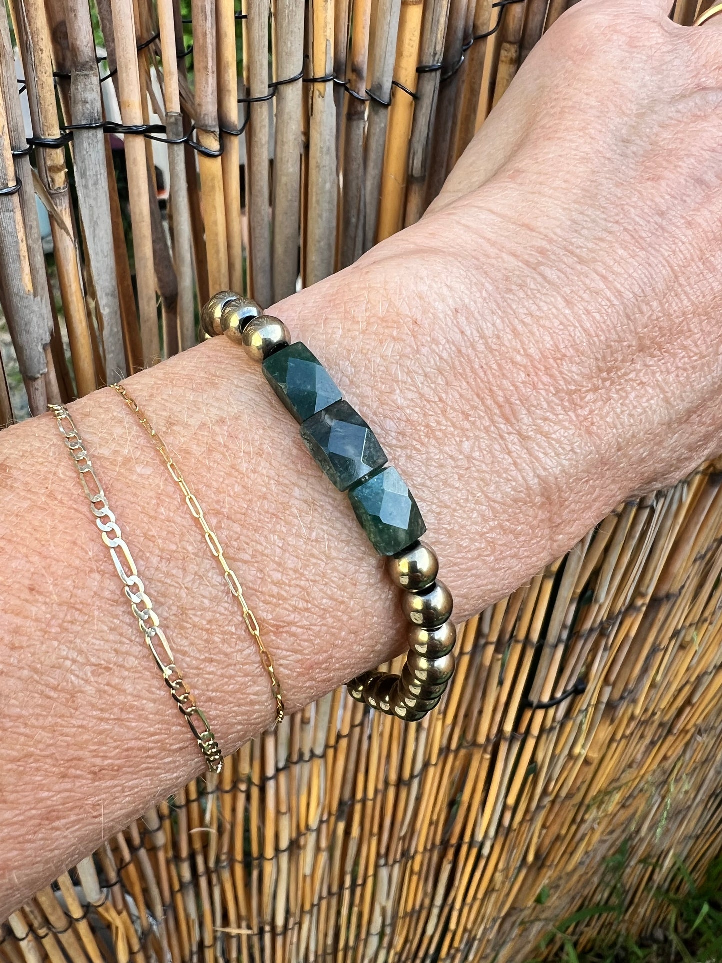Moss Agate Power Bracelet