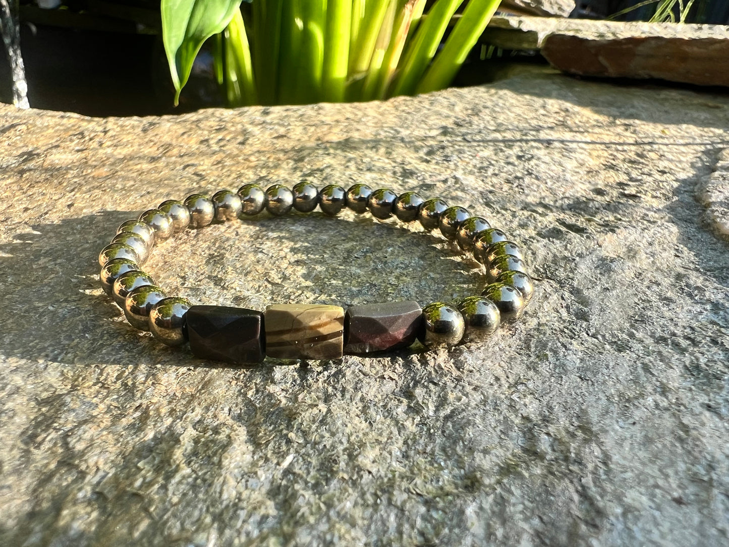 Silver Leaf Jasper Power Bracelet
