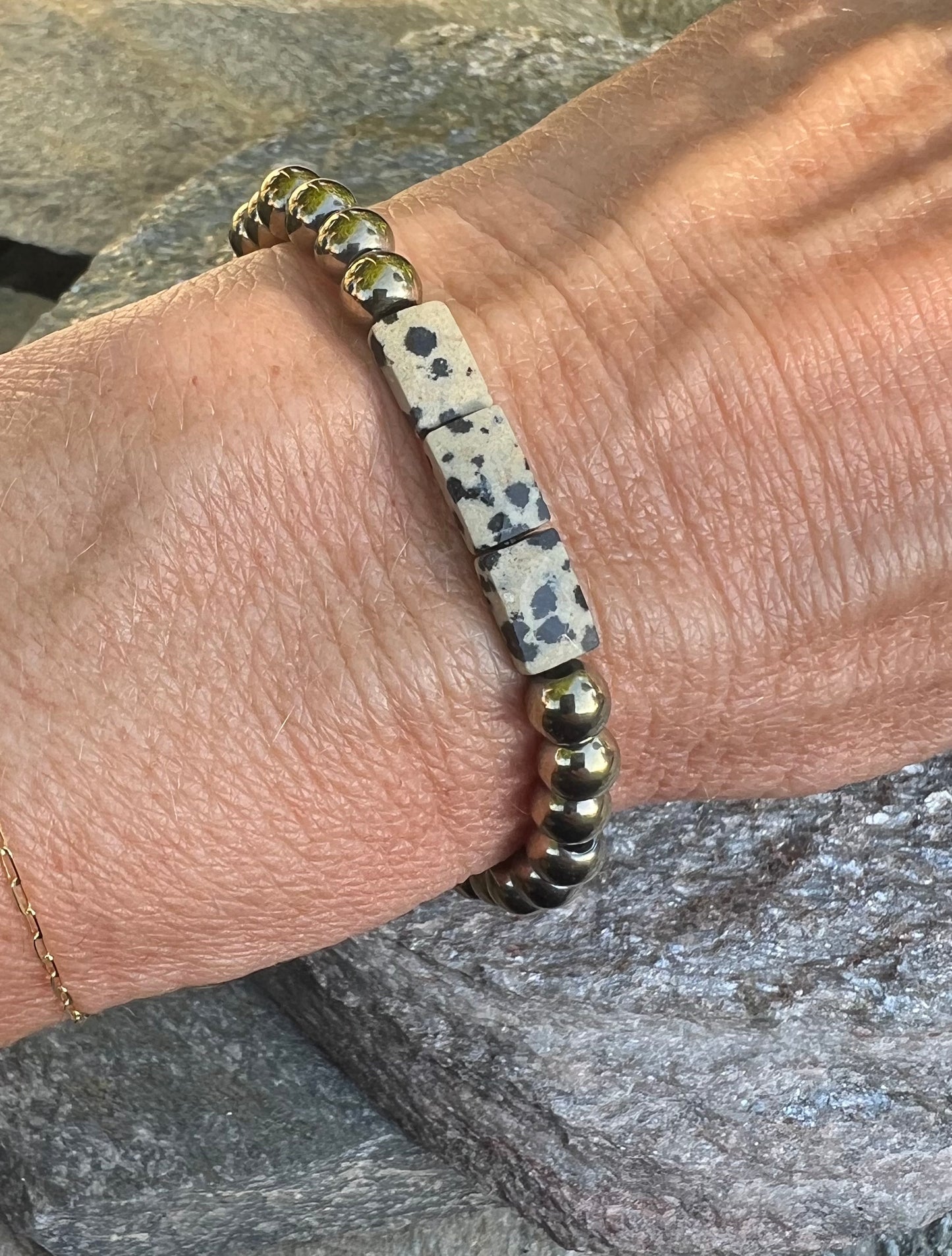 Dalmatian Jasper Power Bracelet