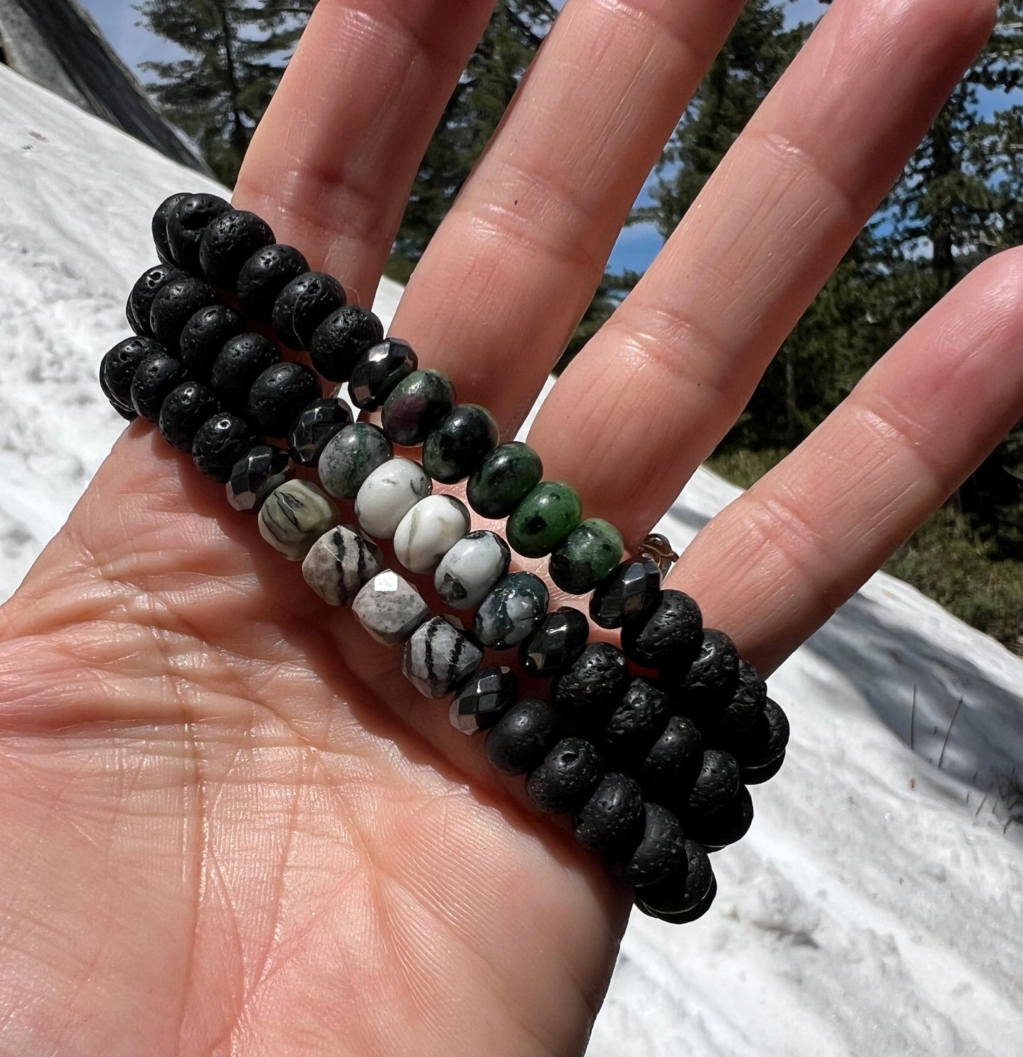 Mens Kiwi Jasper Bracelet