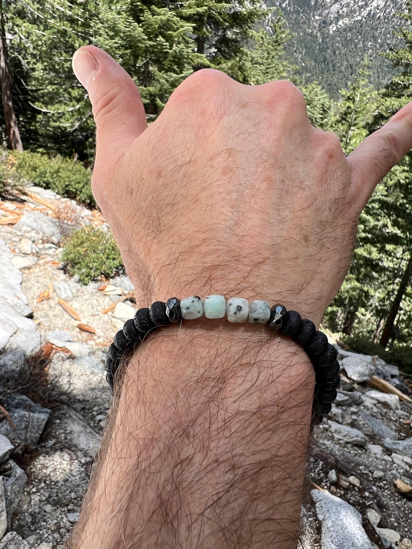 Mens Kiwi Jasper Bracelet