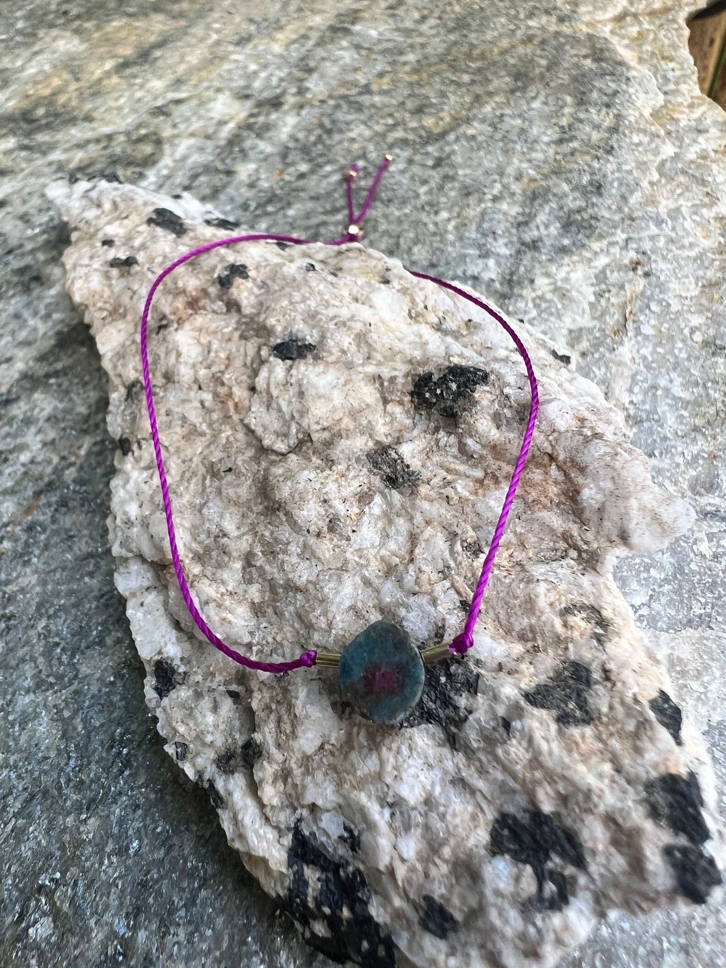 Ruby Zoisite Adjustable Bracelet